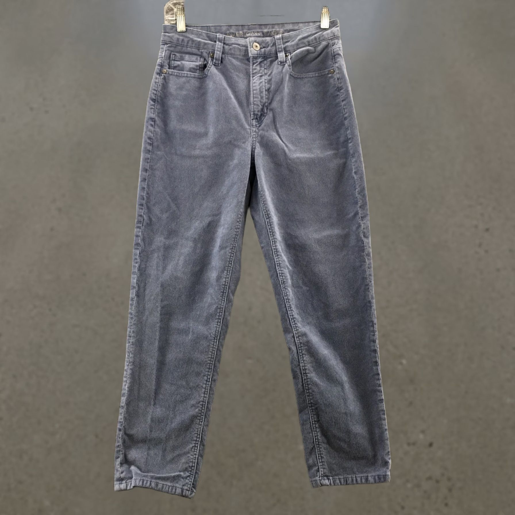American Eagle Outfitters American Eagle Mom Straight Corduroy Pants Women 2S Blue Button Straight Womens 28in Waist 25.5in Inseam Corduroy Pants Blue Button Size 26" / US 2 / IT 38 - 1 Thumbnail