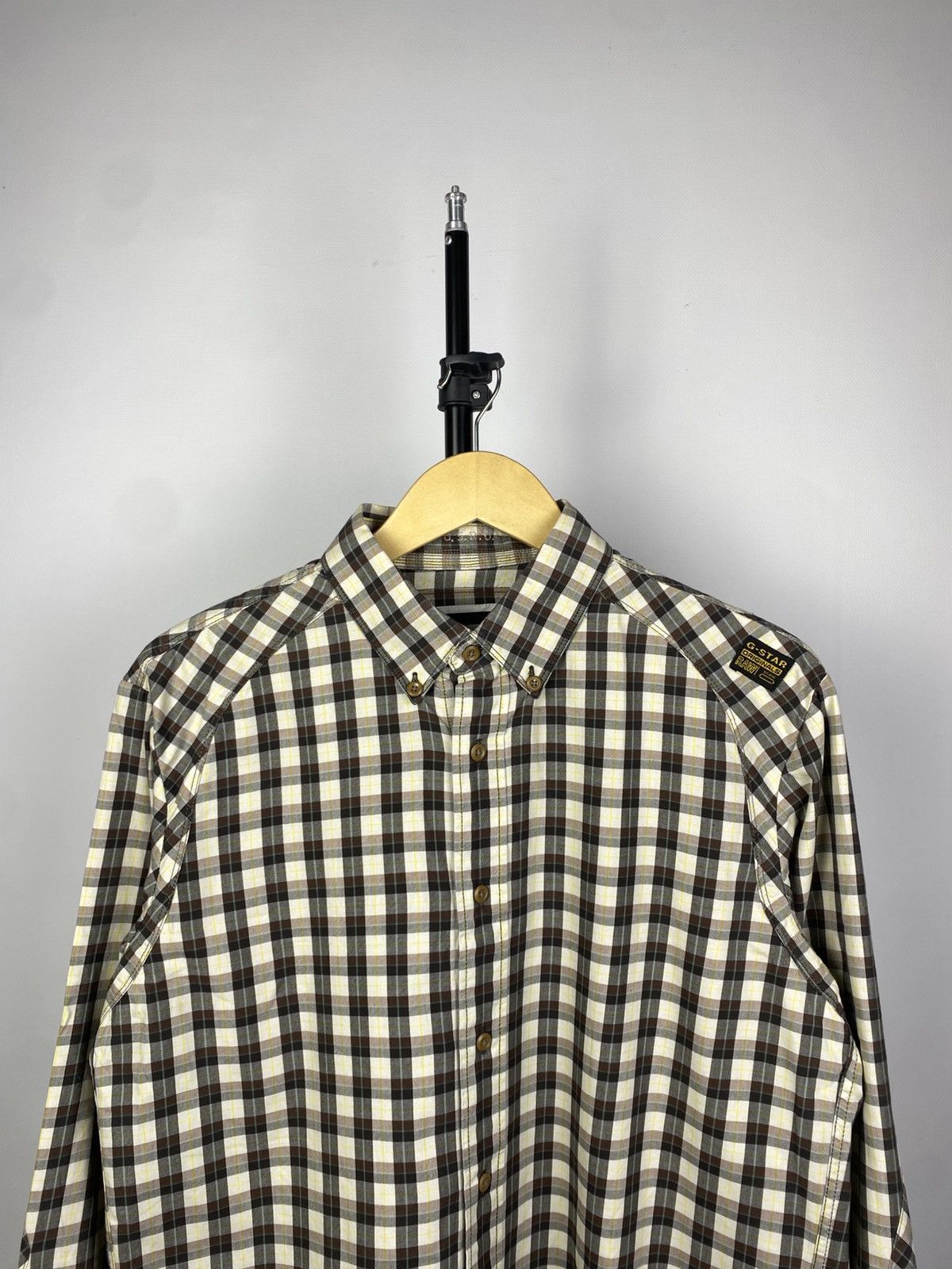 G-Star × Vintage Vintage 00s Y2K G STAR RAW Checked Button Shirt Size US L / EU 52-54 / 3 - 2 Thumbnail