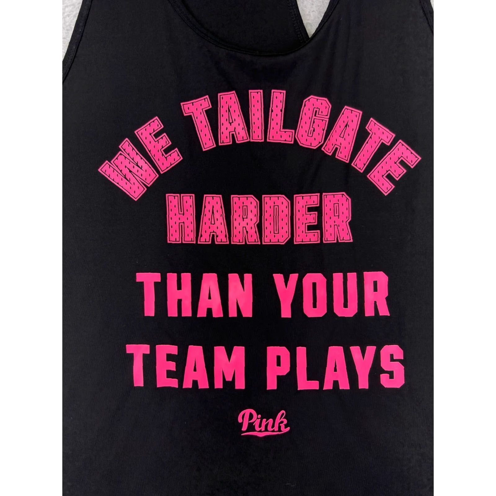 Victoria's Secret Victorias Secret Shirt Women Black Small Tank Sleeveless Tailgate Party Poly Size S / US 4 / IT 40 - 3 Thumbnail