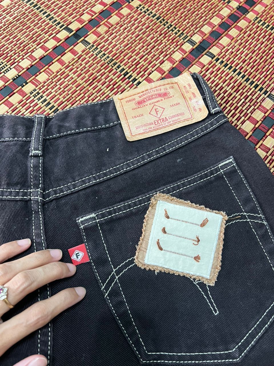 Hysteric Glamour × Japanese Brand Japanese Brand Forum Patchwork Jeans Size US 30 / EU 46 - 16 Thumbnail