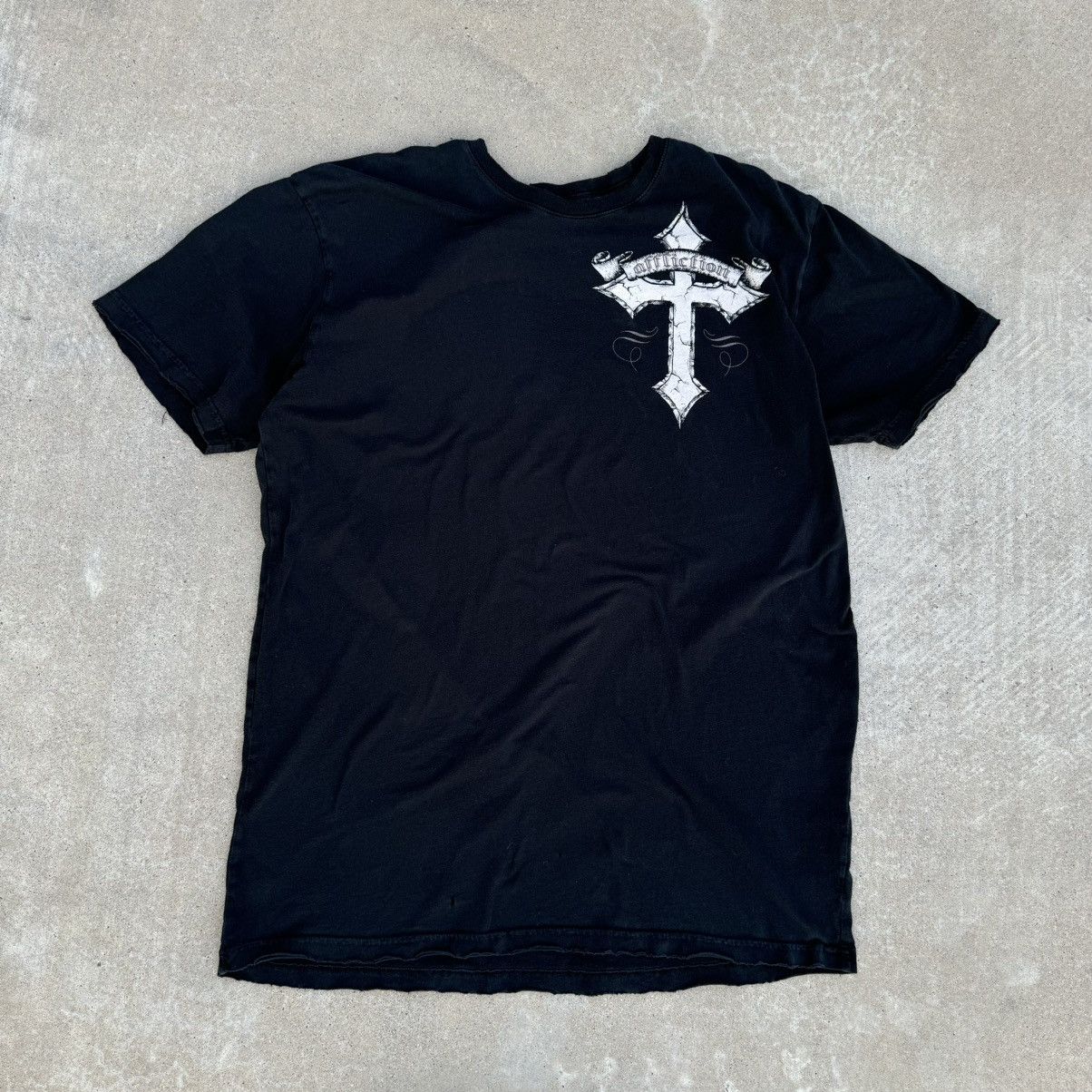 Affliction × Harley Davidson × JNCO Vintage Y2K Black Distressed Affliction AOP Graphic Tee XXL Size US XXL / EU 58 / 5 - 7 Thumbnail