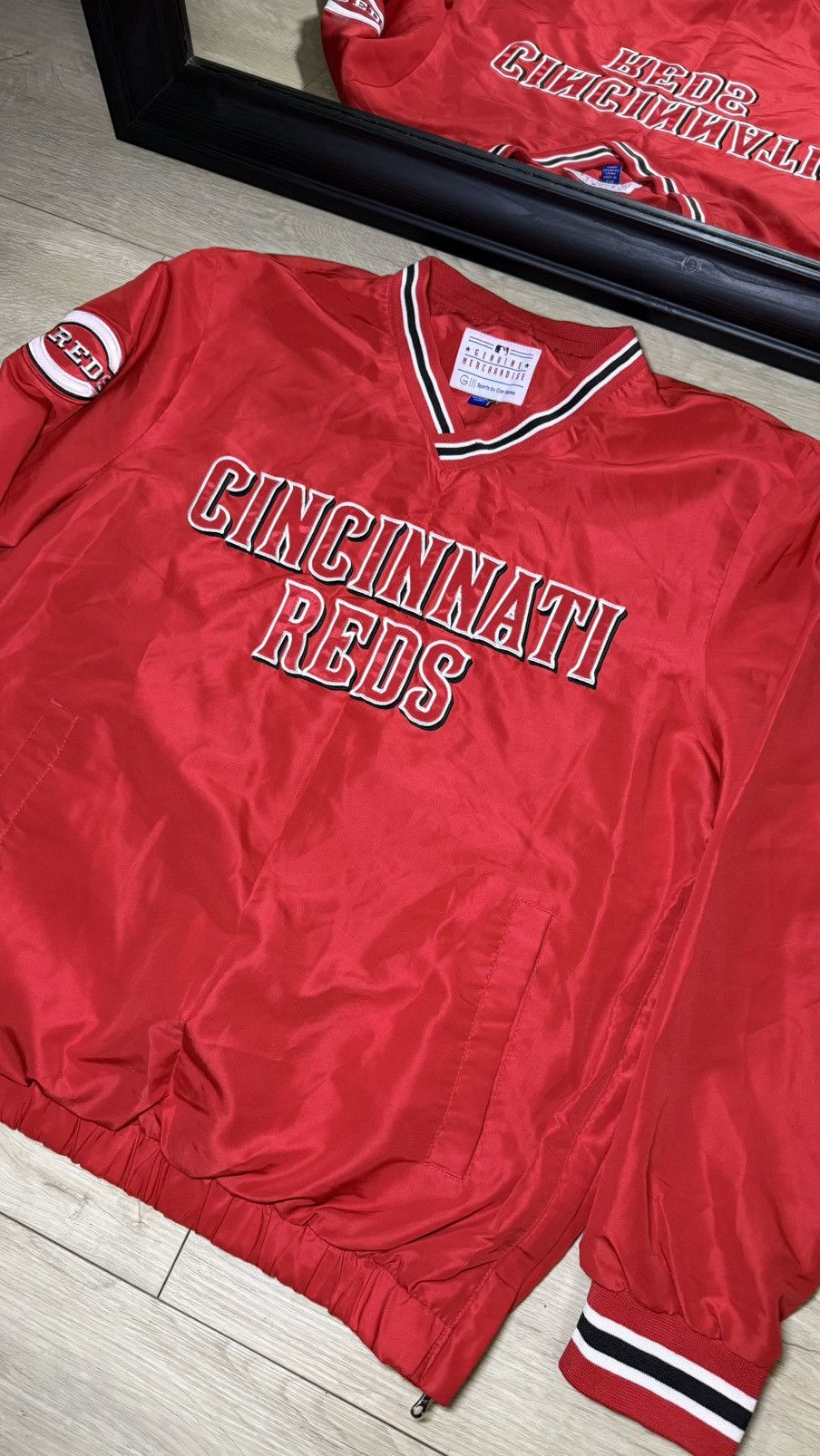 Starter Vintage 1990s Cincinnati Reds MLB Sideline Crewneck Size US L / EU 52-54 / 3 - 2 Thumbnail