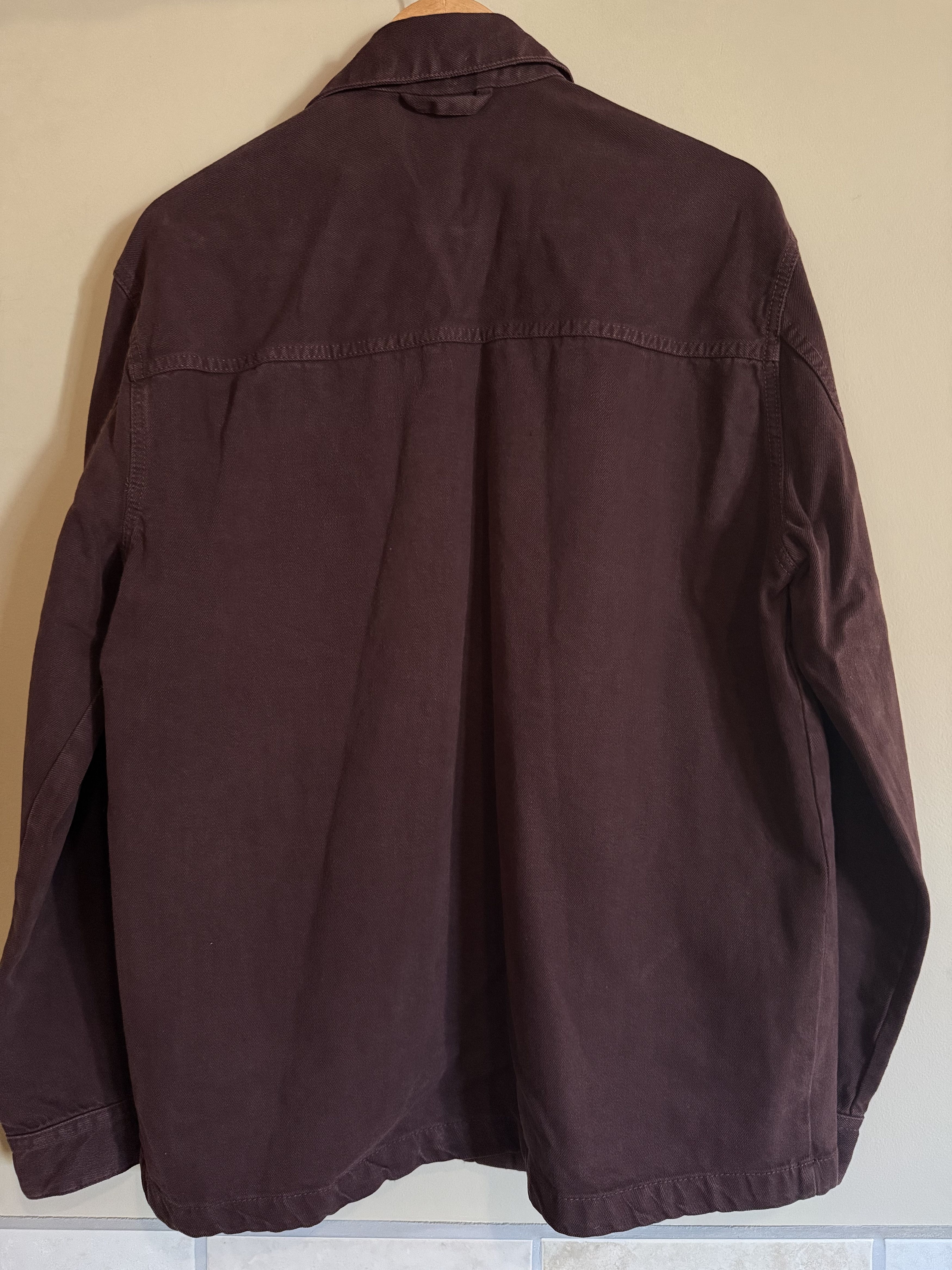 Mango Mango Heavy Twill Snap Shirt Jacket, Burgundy, Men's Large Size US L / EU 52-54 / 3 - 3 Thumbnail