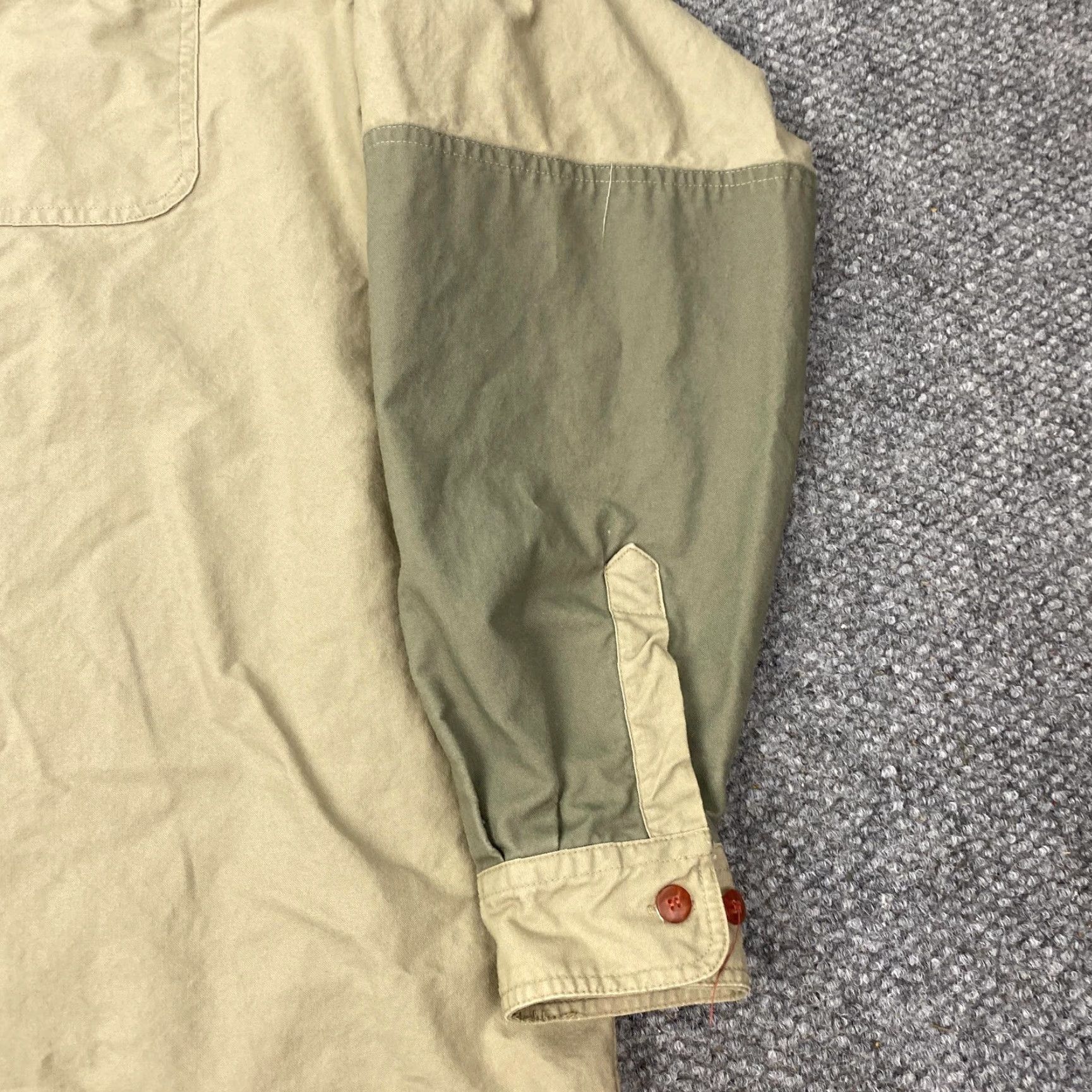 Olive VINTAGE Columbia Shirt Mens XL Tan Olive Quilted Shooting Shoulder Hunting Size US XL / EU 56 / 4 - 6 Thumbnail
