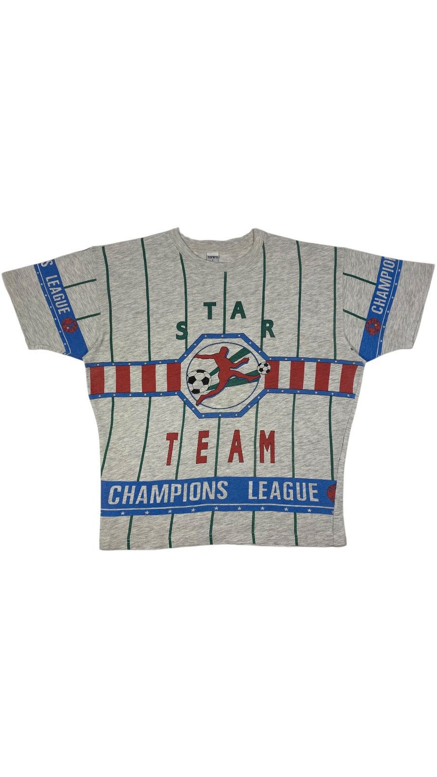 Vintage Vintage 90s Star Team Champions League Football Soccer Tee Size US M / EU 48-50 / 2 - 1 Thumbnail