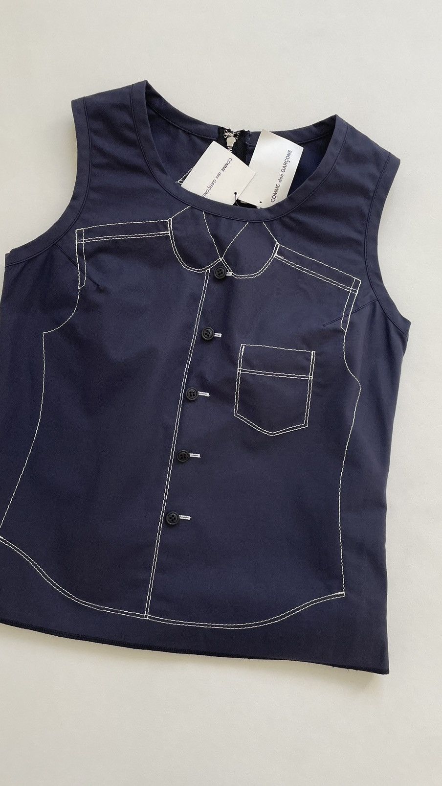 Comme des Garcons S/S 10 ‘Shirt Illusion’ Blouse Top Size S / US 4 / IT 40 - 8 Thumbnail