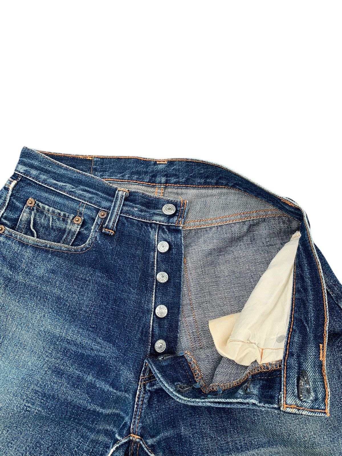 Denime VINTAGE DENIME SELVEDGE MUDWASH DISTRESSED JAPANESE DENIM Size US 30 / EU 46 - 12 Thumbnail