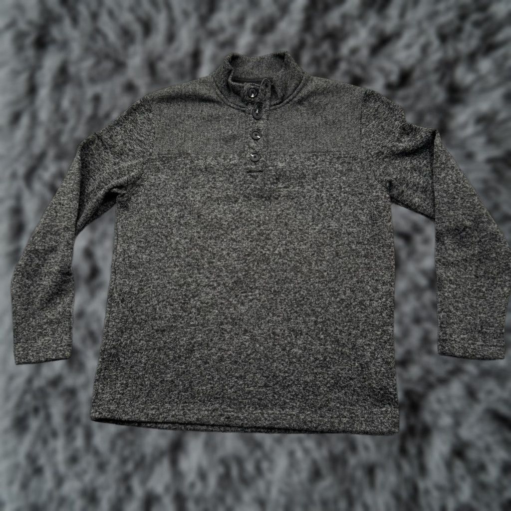 Vintage VINTAGE Telluride Clothing Sweater Mens XL Henley Casual Warm Fleece Gray 100% Polyester Button Mock Neck Size US XL / EU 56 / 4 - 1 Thumbnail