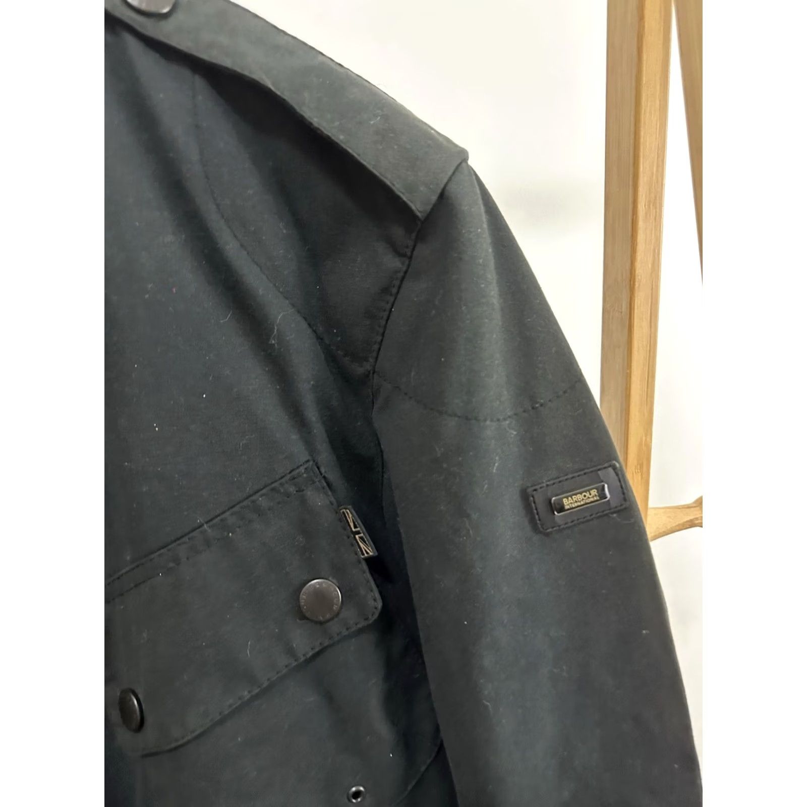 Barbour Barbour World Tour Saxony Wax Cotton Black Jacket M Motorcycle Jacket Mens Size US M / EU 48-50 / 2 - 6 Thumbnail