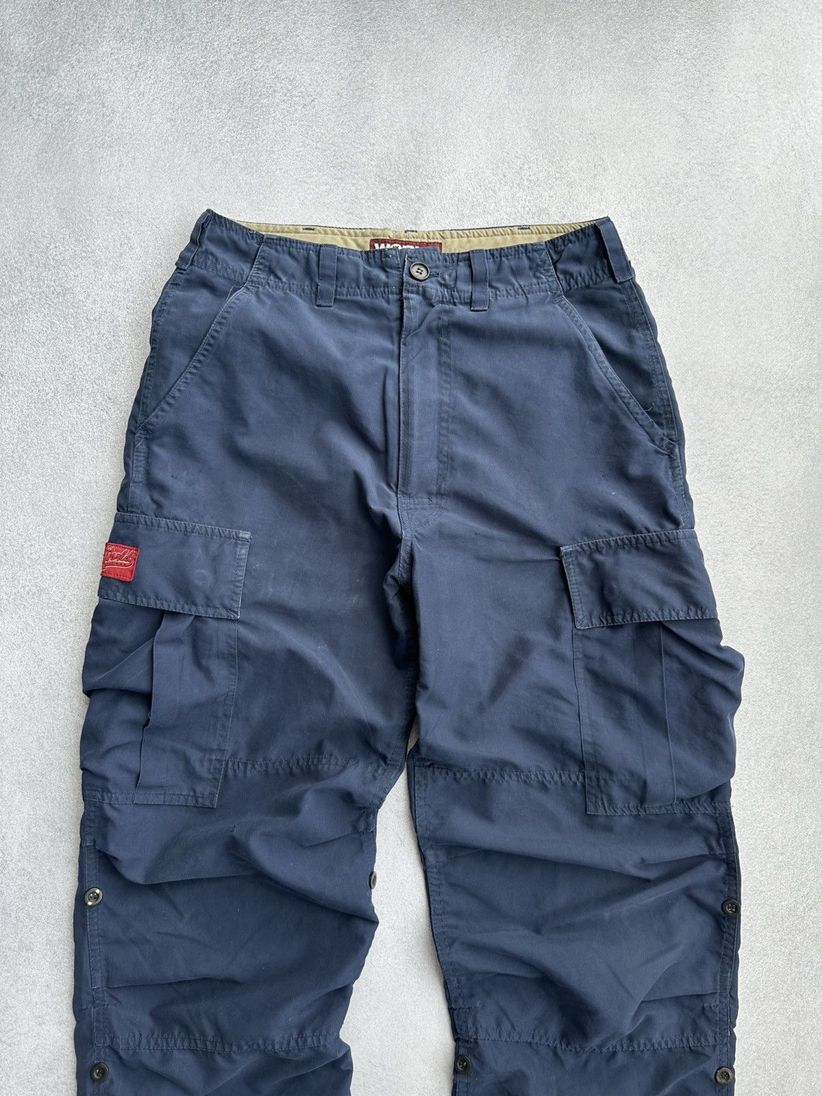 Vintage × World Industries Vintage World Industries 90sUSA Nylon Distressed Cargo Pants Size US 28 / EU 44 - 4 Thumbnail