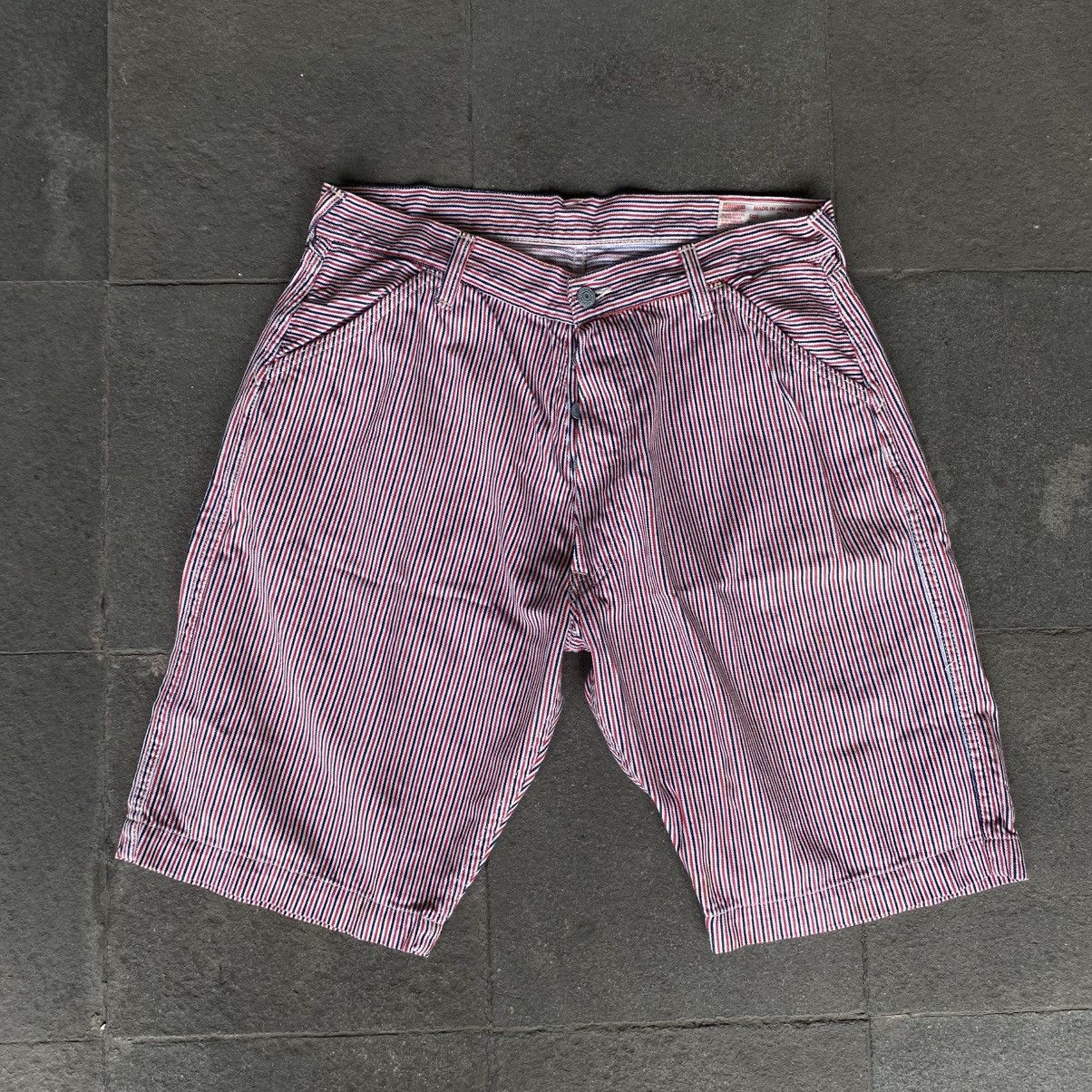 Evisu × Japanese Brand × Vintage Evisu Short Pants Hickory by Yamane Size US 38 / EU 54 - 3 Thumbnail