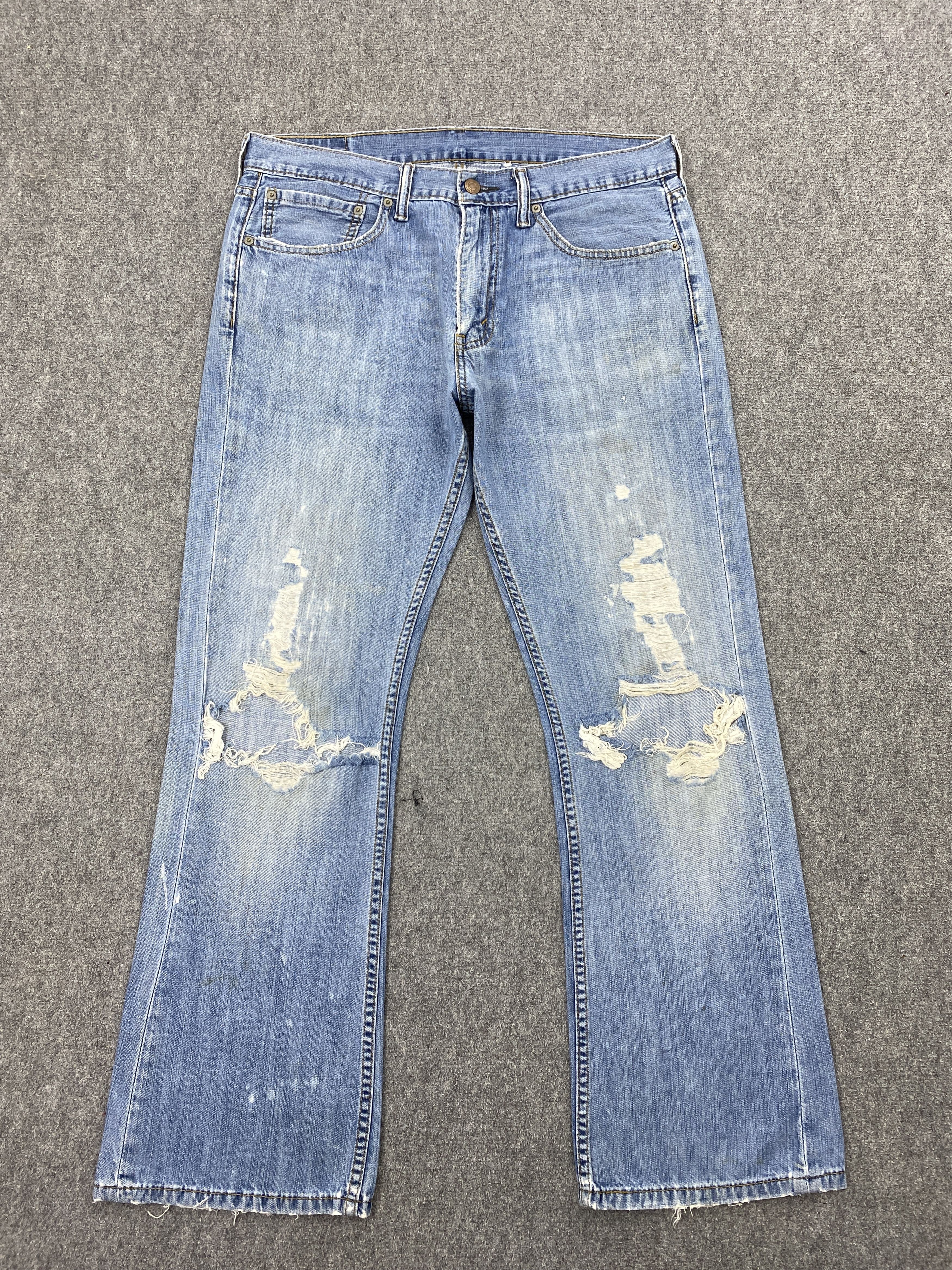 image of Levis x Vintage Distressed Vintage Levi's 527 Low Bootcut Jeans in Blue Denim, Men's (Size 40)