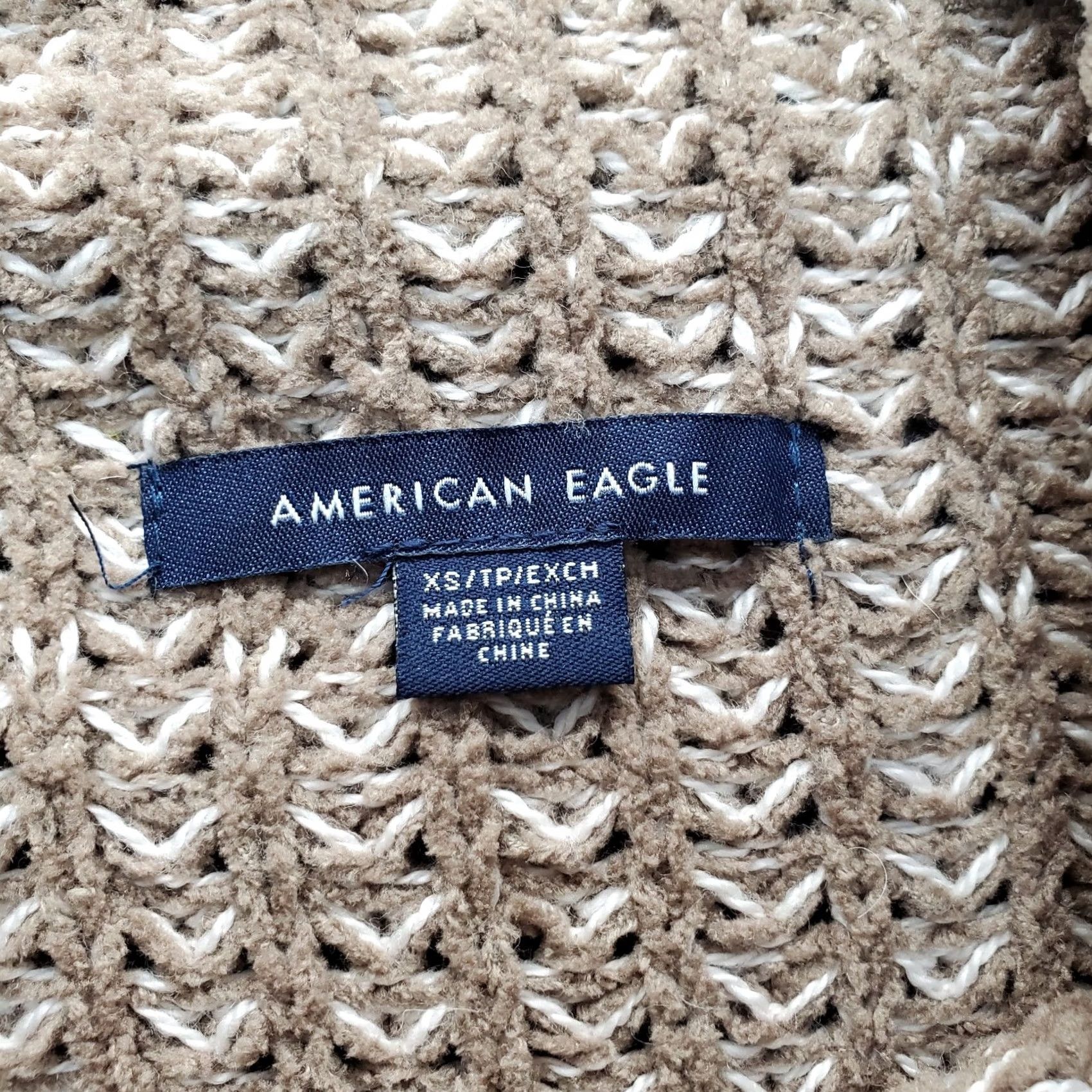 American Eagle Outfitters American Eagle Outfitters Sweater Womens XS Multicolor Chunky Knit Mock Neck Pullover Knit Pattern Striped Winter Fall Size XS / US 0-2 / IT 36-38 - 5 Thumbnail