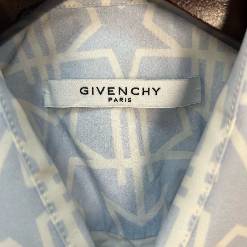 Givenchy Givenchy Size40 Sky blue five-pointed star pattern shirt si Size US M / EU 48-50 / 2 - 3 Thumbnail