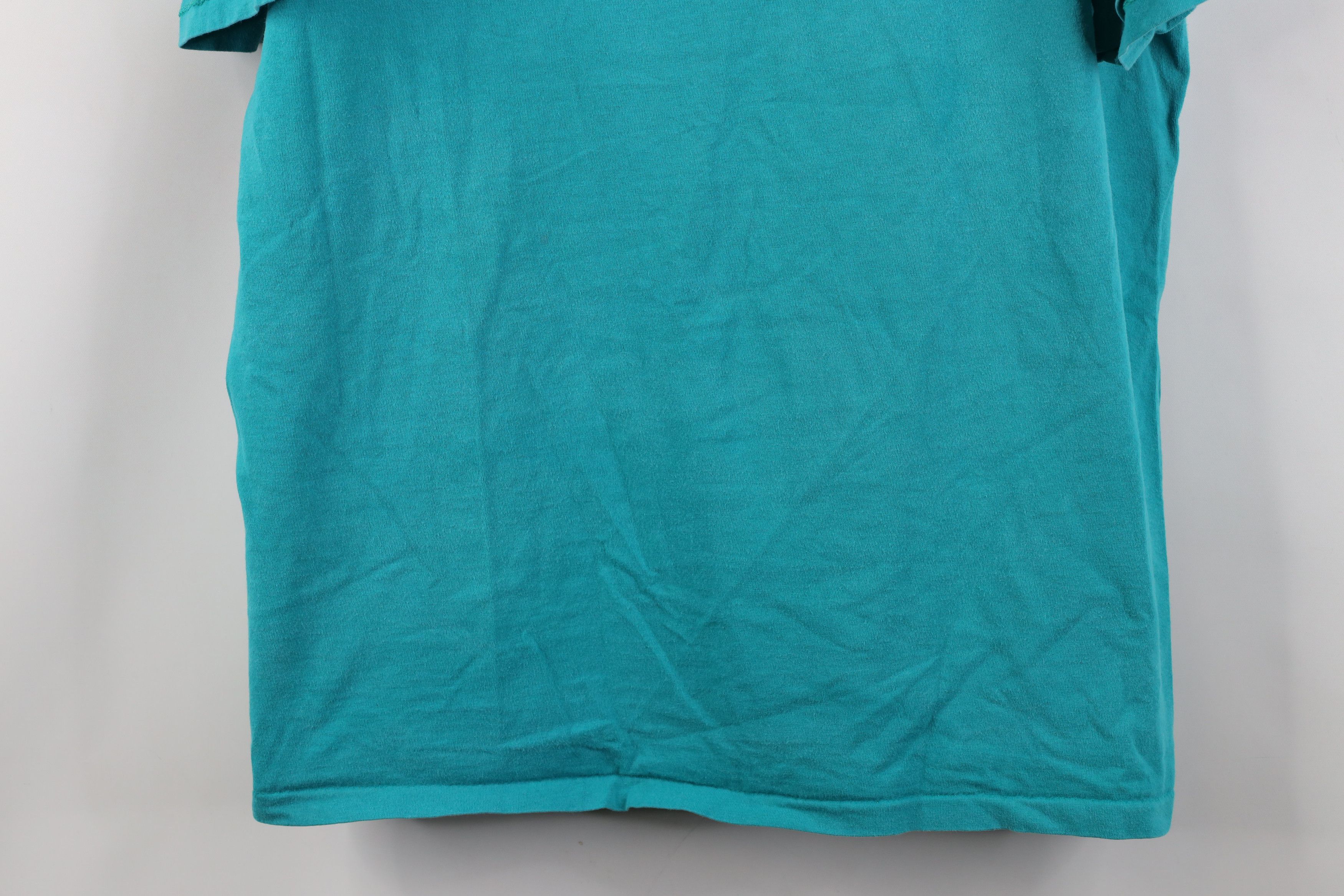 Vintage Vintage 90s Streetwear Short Sleeve T-Shirt Teal Cotton USA Size US XL / EU 56 / 4 - 3 Thumbnail