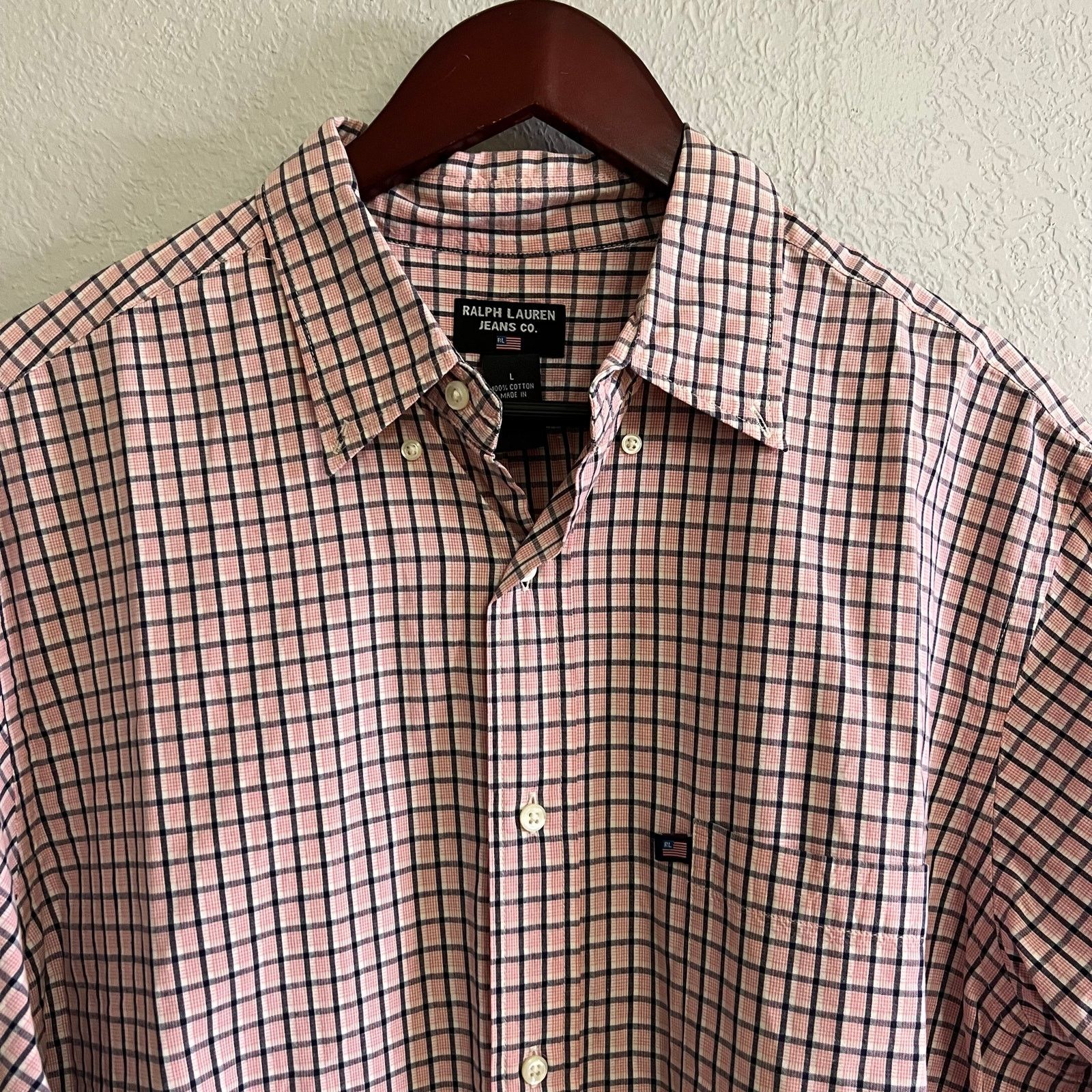 Polo Ralph Lauren Vintage Ralph Lauren Jeans Co. men's short-sleeve plaid L Size US L / EU 52-54 / 3 - 2 Thumbnail