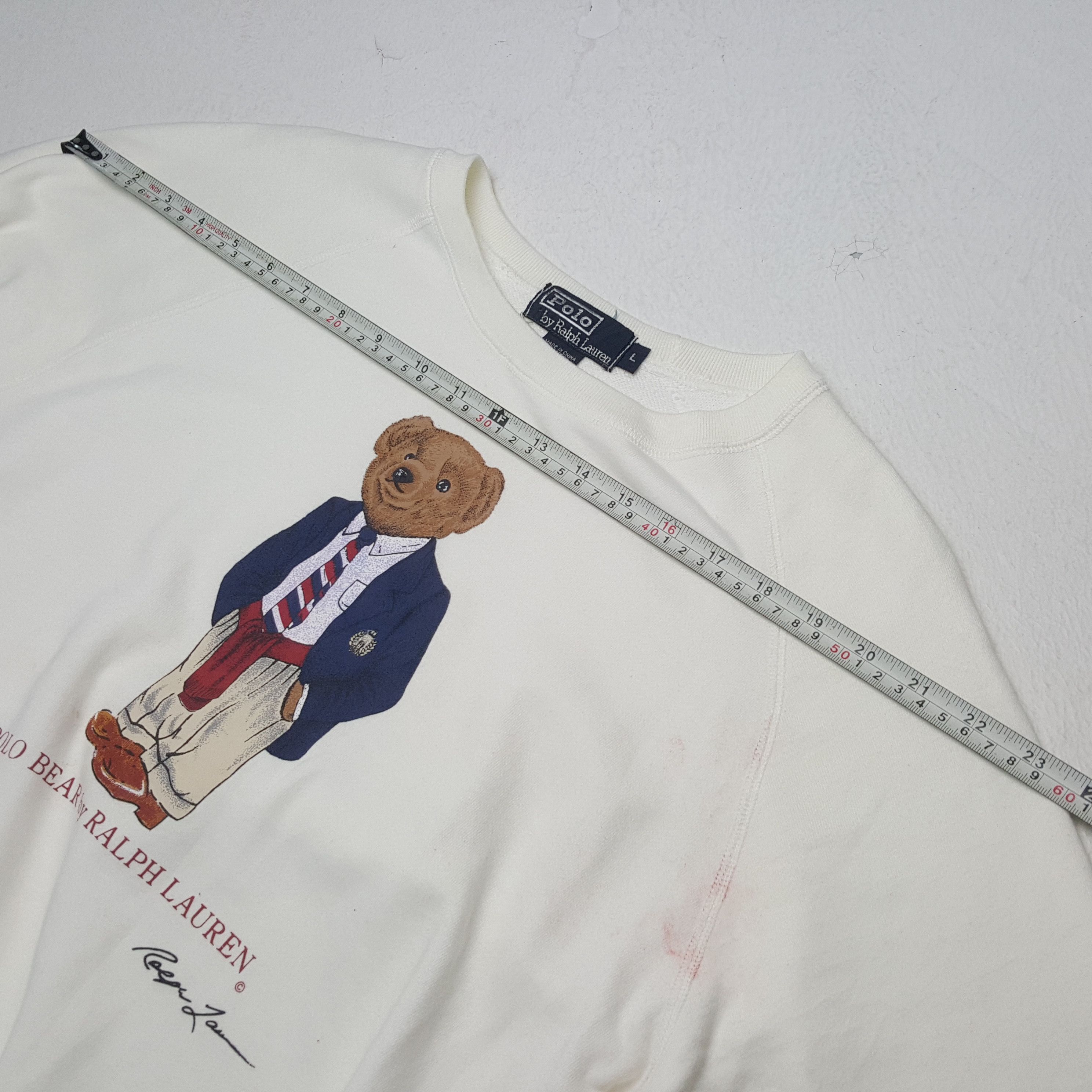 Polo Ralph Lauren × Vintage Vintage POLO BEAR by RALPH LAUREN Fashion Brand Sweatshirts Size US L / EU 52-54 / 3 - 4 Thumbnail