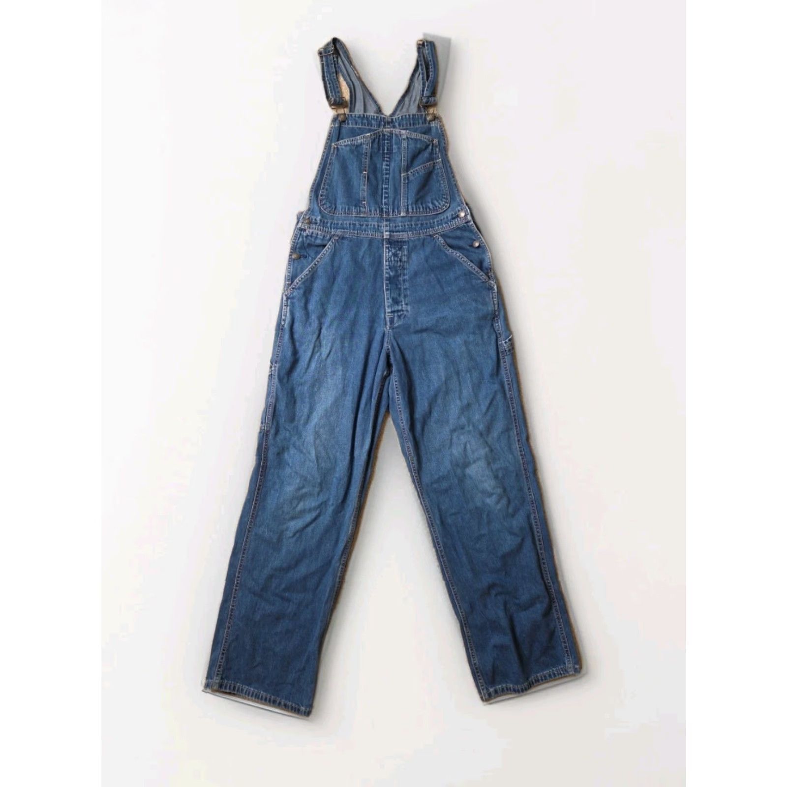 Gap VINTAGE Gap Jeans Women S Blue Denim Overalls Bib Baggie Y2K Carpenter Size 28" / US 6 / IT 42 - 2 Thumbnail