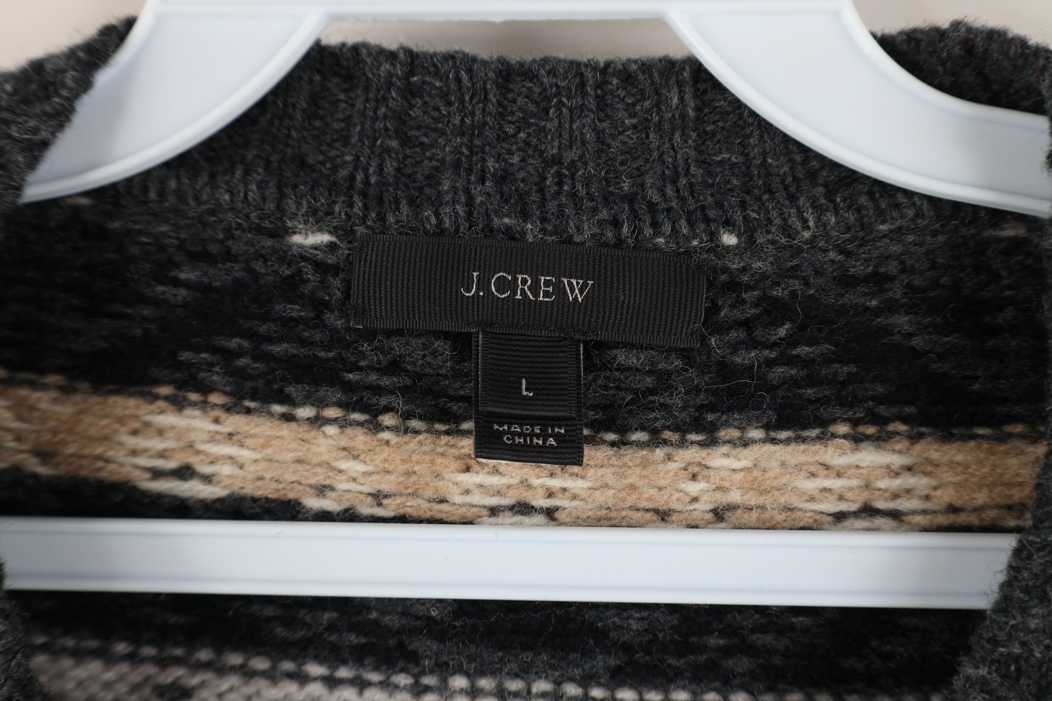 J.Crew J Crew Lambswool Knit Fair Isle Nordic Crewneck Sweater Size L / US 10 / IT 46 - 4 Thumbnail