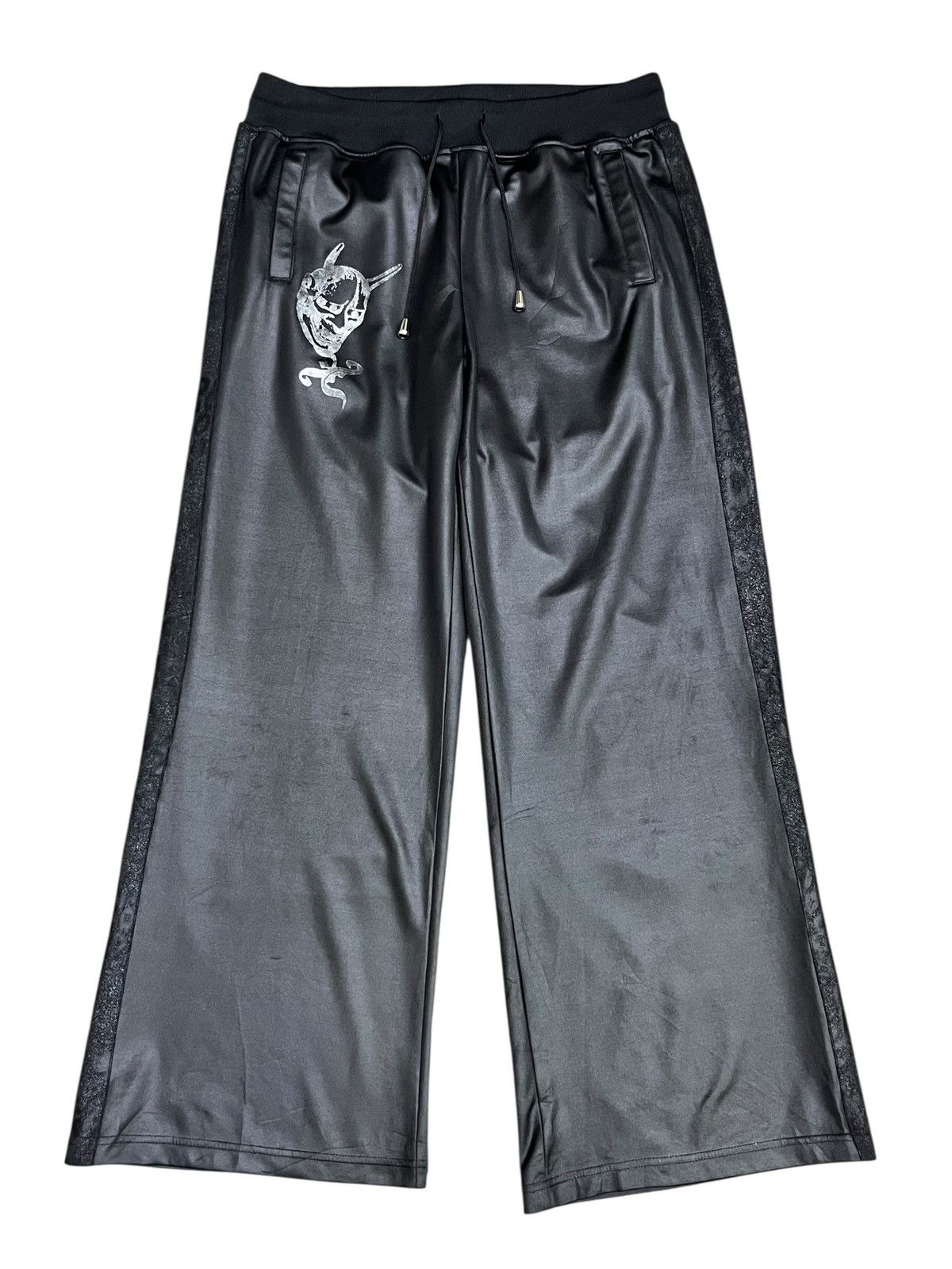 Tribal Streetwear 😈 Vintage Place Plane Devil Track Pants Gothic Tribal Japan Size US 35 - 2 Thumbnail