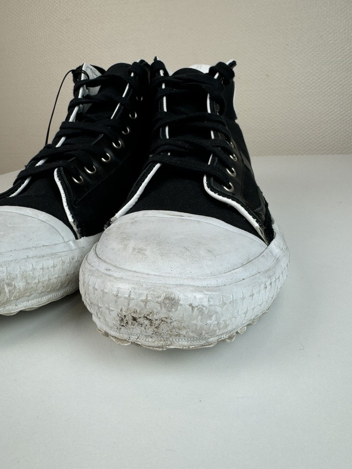 Stone Island Stone island leather tissue trainers high top sneakers 43 Size US 9.5 / EU 42-43 - 10 Thumbnail