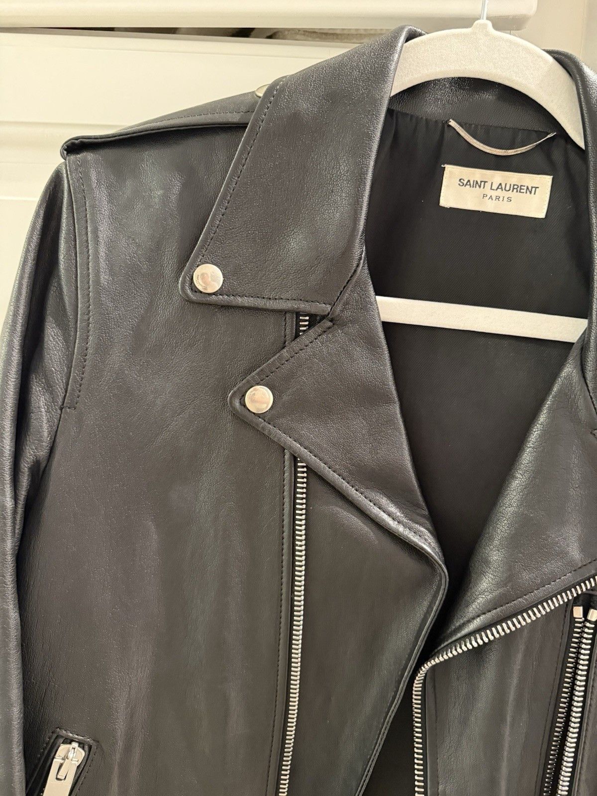 Saint Laurent Paris X Hedi Slimane Rare Leather Jacket