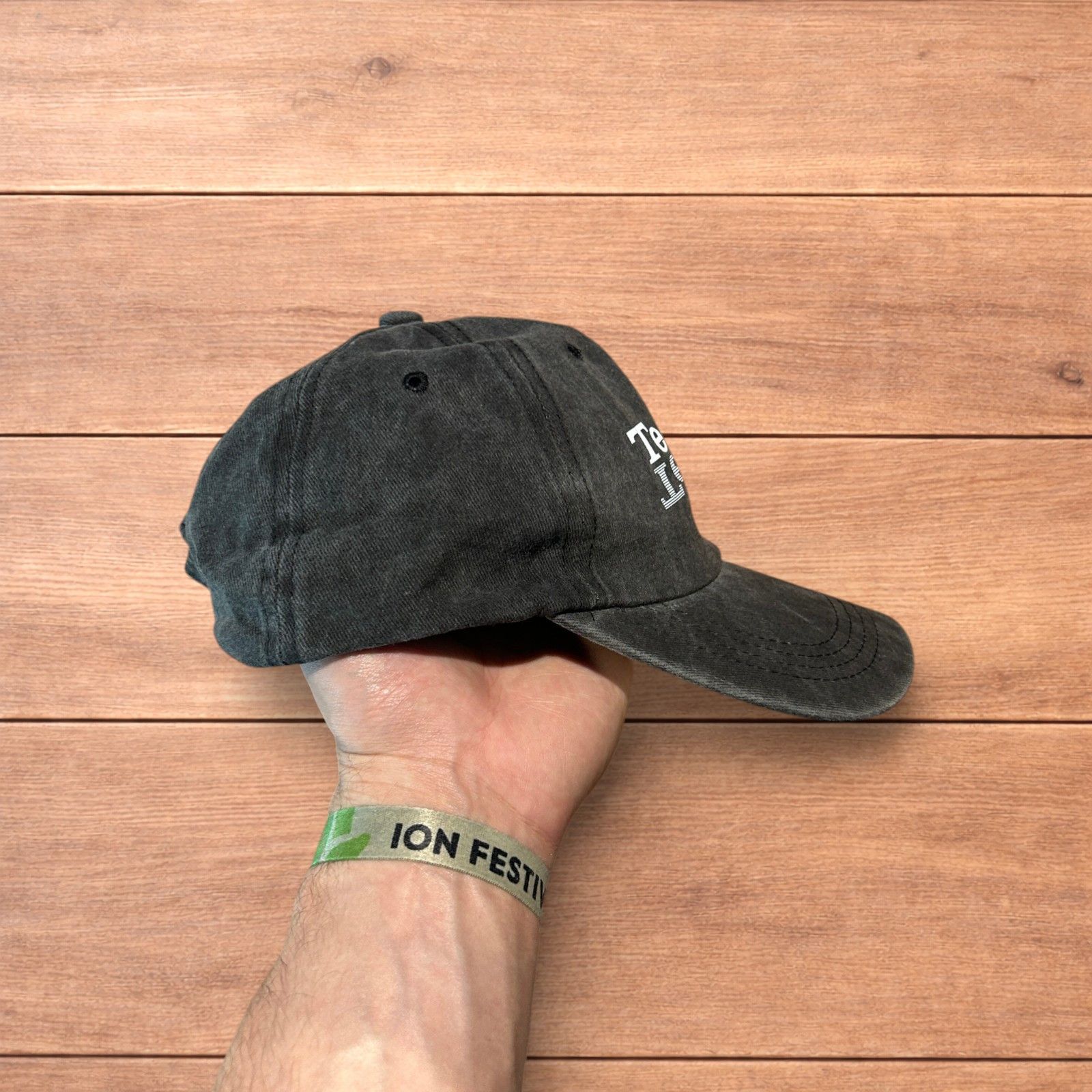 Japanese Brand Vintage style Technics music dj cap hat in washed grey. Size ONE SIZE - 2 Thumbnail