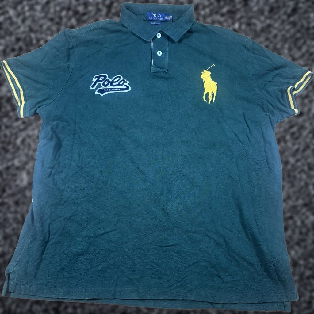Ralph Lauren Ralph Lauren Rugby Shirt Mens XXL Custom Slim Big Pony Spell Out Embroidery Multicolor Size US XXL / EU 58 / 5 - 1 Thumbnail
