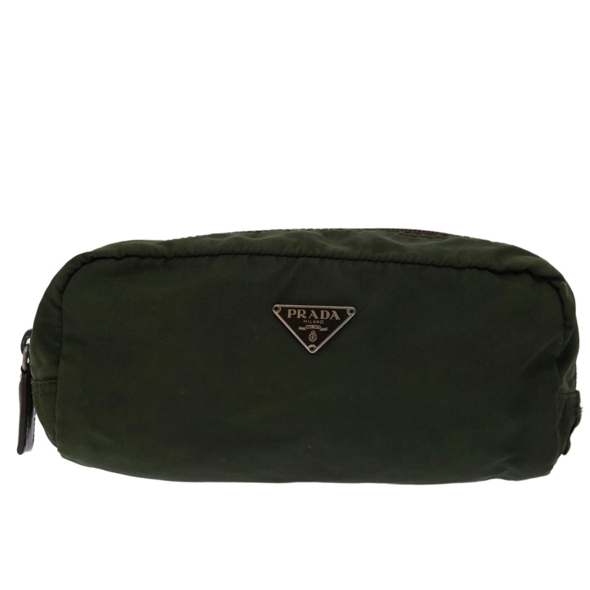 Prada Tessuto Khaki Synthetic Clutch Bag (Pre-Owned) Size ONE SIZE - 1 Thumbnail