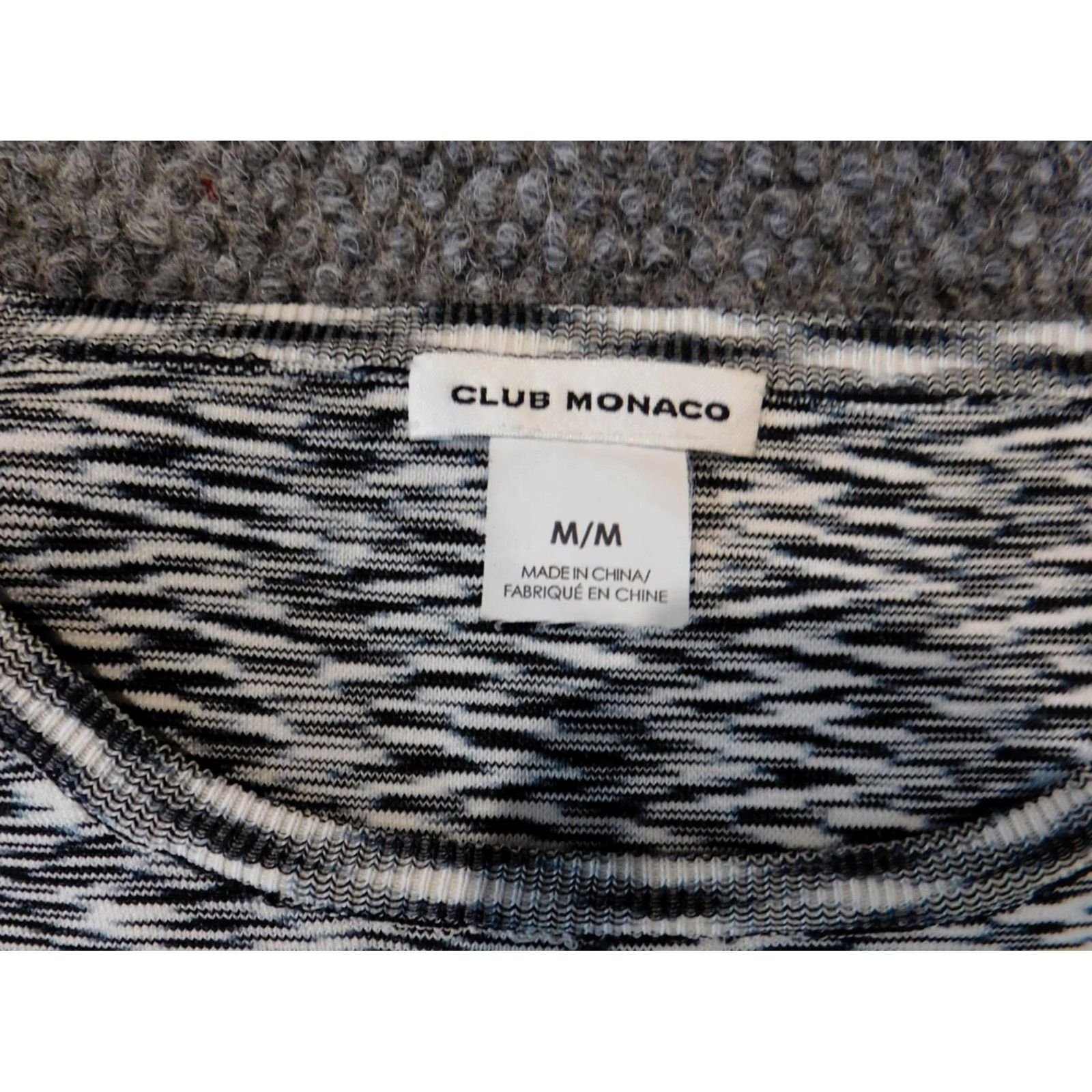 Club Monaco Club Monaco Blouse Womens Medium Gray Stretch Top Pullover Crew Neck Knits Casual Size M / US 6-8 / IT 42-44 - 6 Thumbnail
