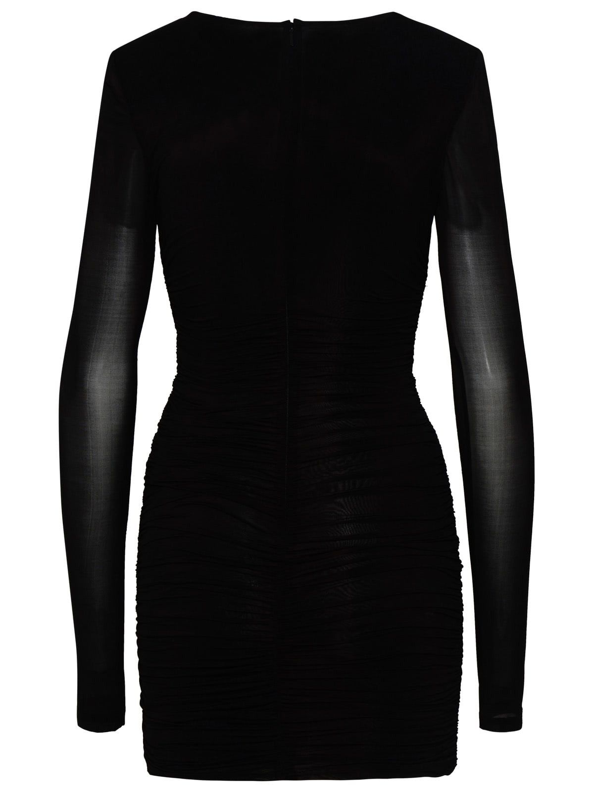 Saint Laurent Paris o1s1wg111024 Draped Jersey Mini Dress in Black Size XS / US 0-2 / IT 36-38 - 4 Thumbnail