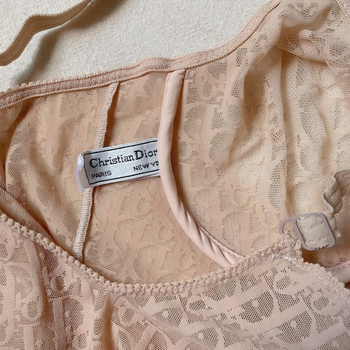 Dior Christian Dior 1990s Monogram Mesh Bodysuit (34B/32C/XXS–XS) Size XS / US 0-2 / IT 36-38 - 15 Thumbnail
