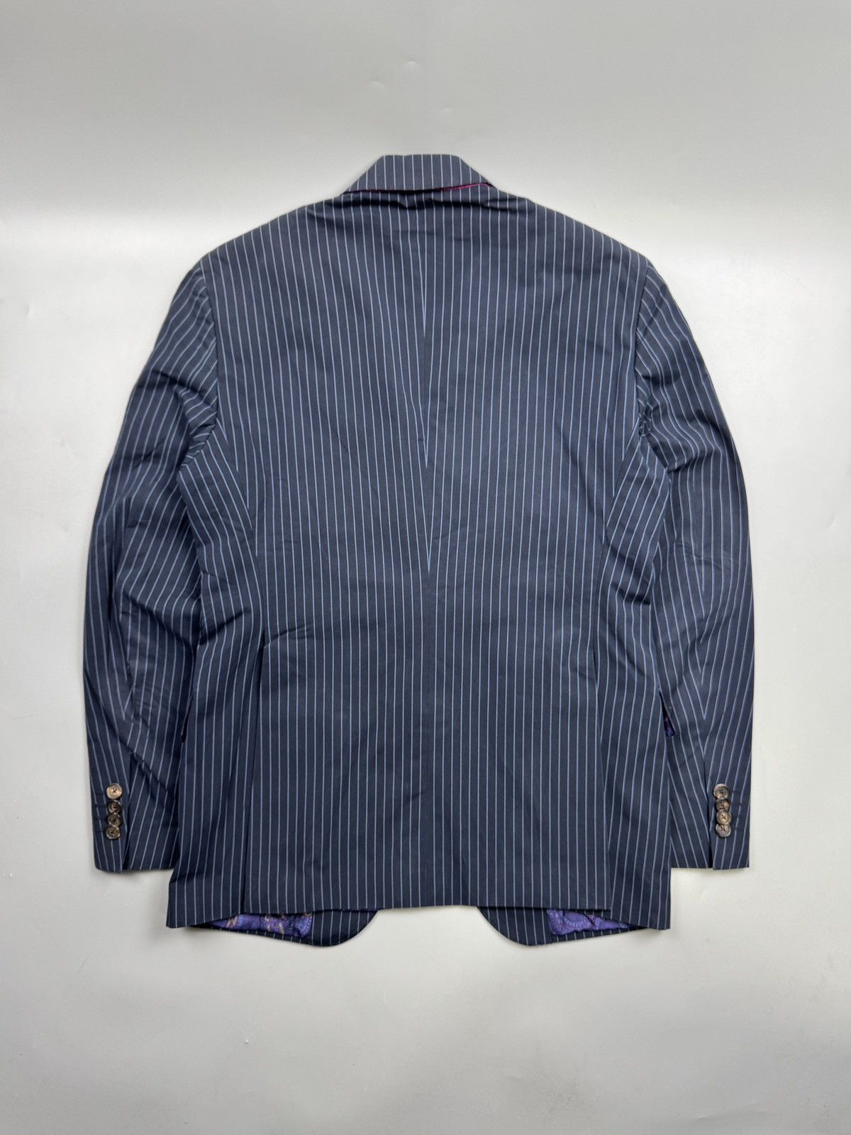 Etro Etro Two Button Striped Cotton Blazer (Y1252) Size 40R - 12 Thumbnail
