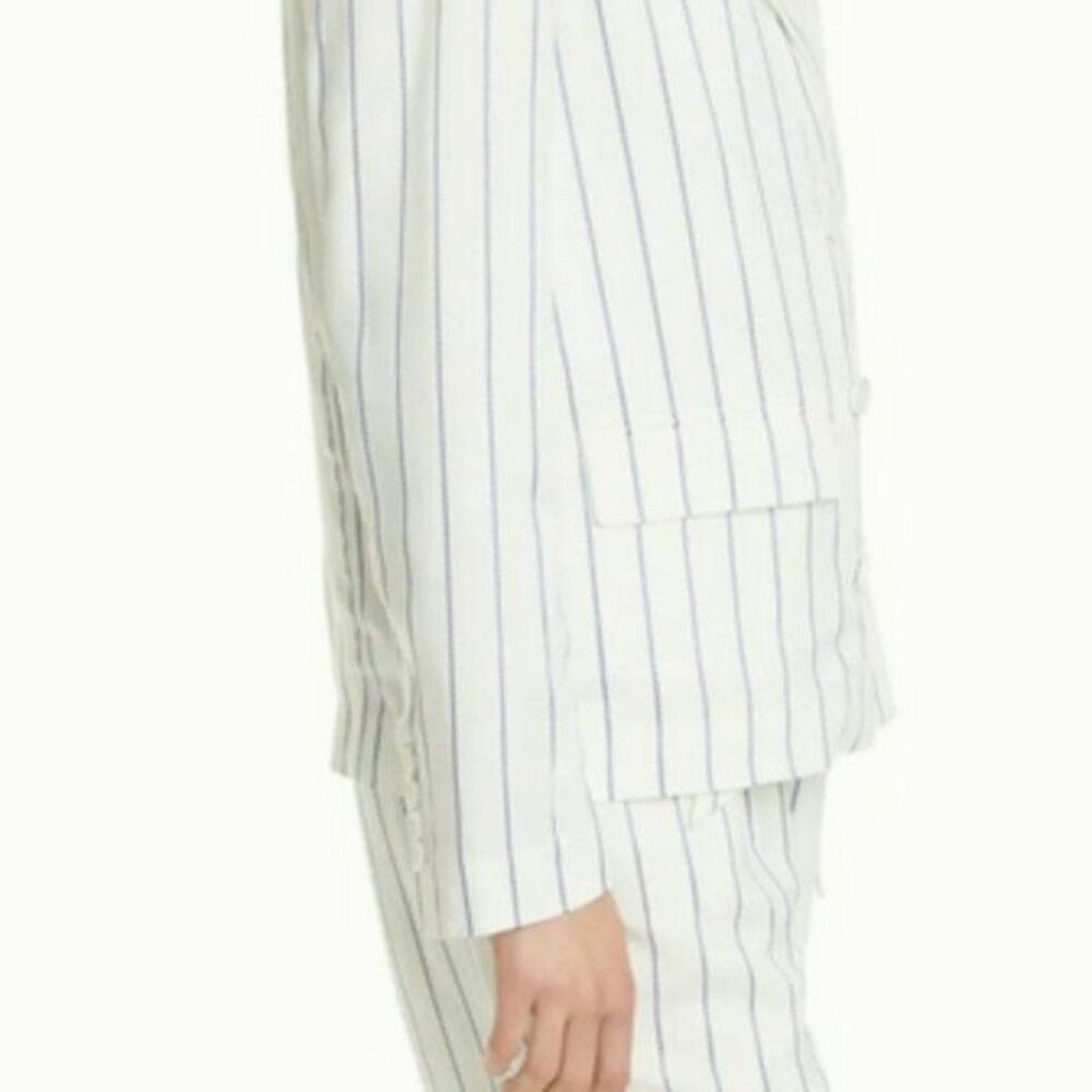 Equipment Equipment Gael Double Breasted Stripe Print Blazer white Size XL / US 12-14 / IT 48-50 - 3 Thumbnail