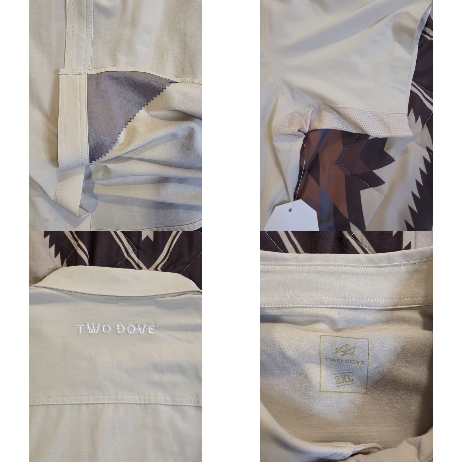 Vintage Two Dove Rio Ultimate Outdoor Blend Short Sleeve Shirt 2XL Tan Metal Snap NWT Mens XS-XXL? Size US XXL / EU 58 / 5 - 8 Thumbnail