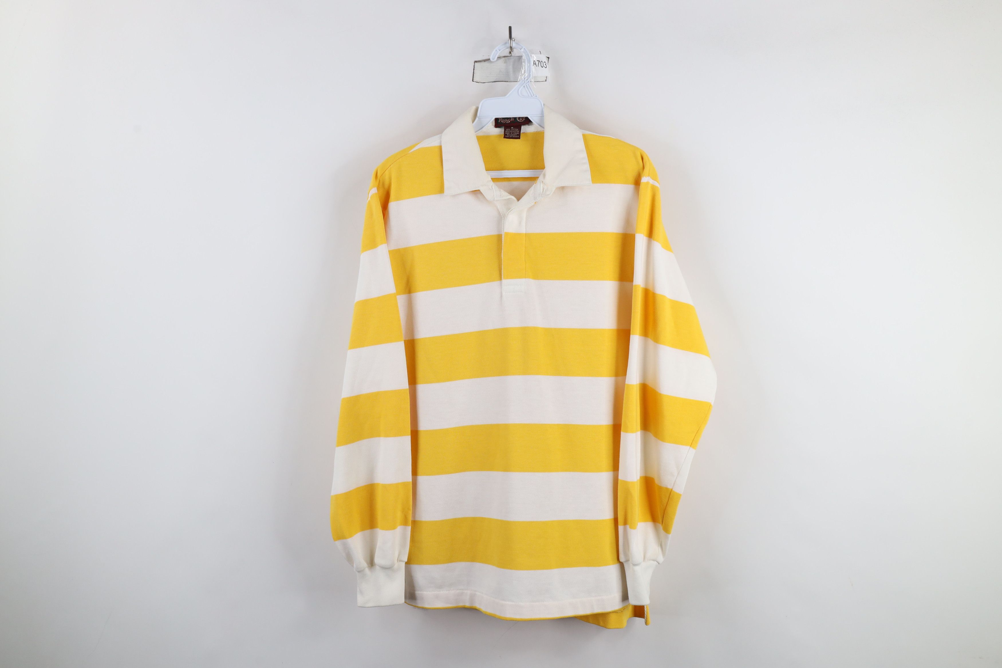 Vintage Vintage 70s 80s Streetwear Block Long Sleeve Rugby Polo Size US M / EU 48-50 / 2 - 1 Thumbnail