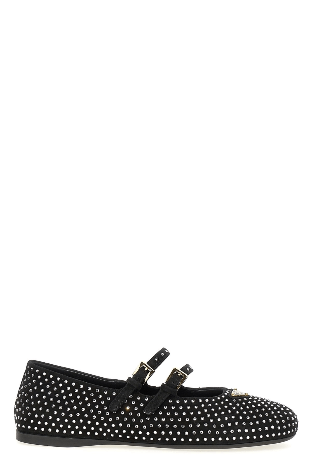 Prada PRADA Double Strap Black Leather Ballerina Flats New Size US 9.5 / IT 39.5 - 1 Thumbnail