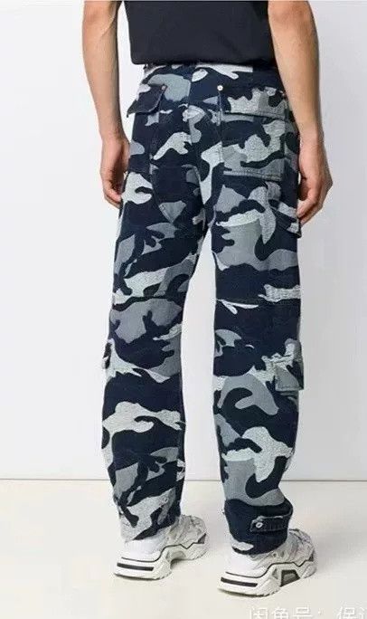 Valentino Valentino Camouflage Wide-Leg Cargo Jeans Size US 30 / EU 46 - 2 Thumbnail