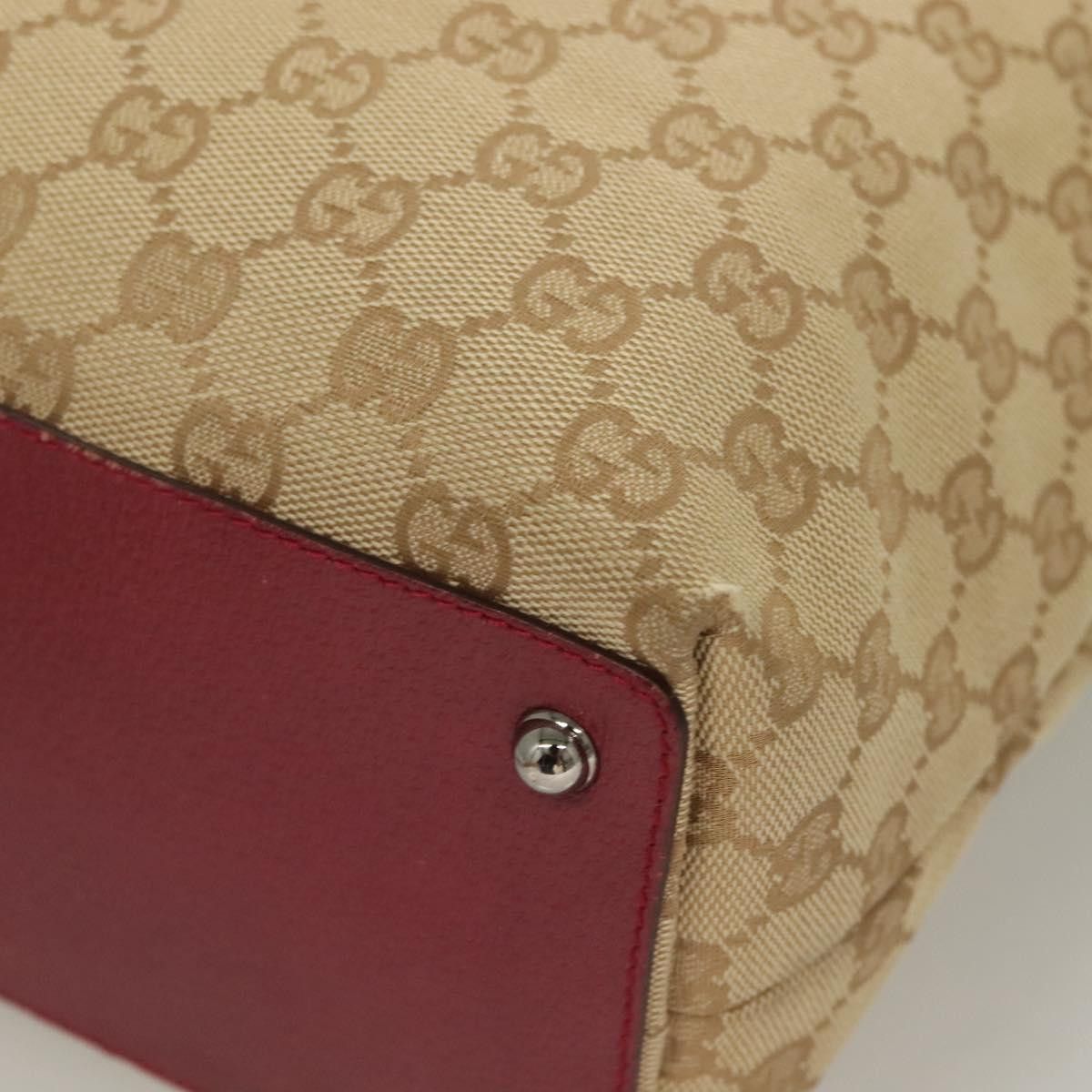 Gucci GUCCI GG Canvas Tote Bag Beige Silver Size ONE SIZE - 11 Thumbnail