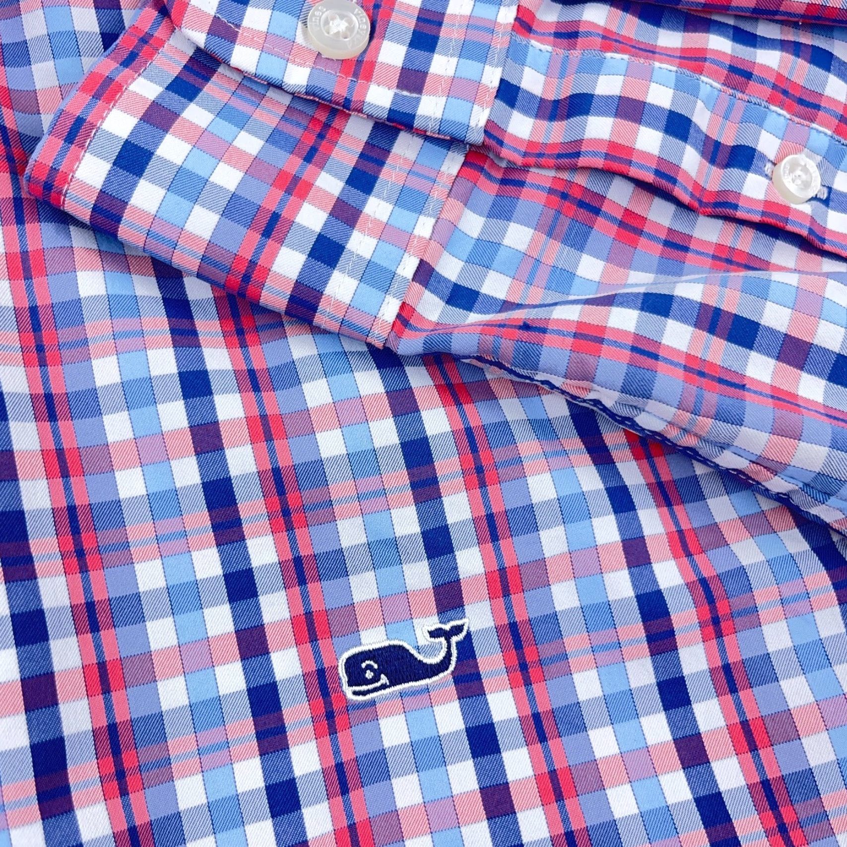 Vineyard Vines Vineyard Vines Shirt Men Small Blue Pink Performance Button Up Nylon Slim Fit Shirt Mens Vineyard Vines Plaid All Seasons 90s? Size US S / EU 44-46 / 1 - 5 Thumbnail