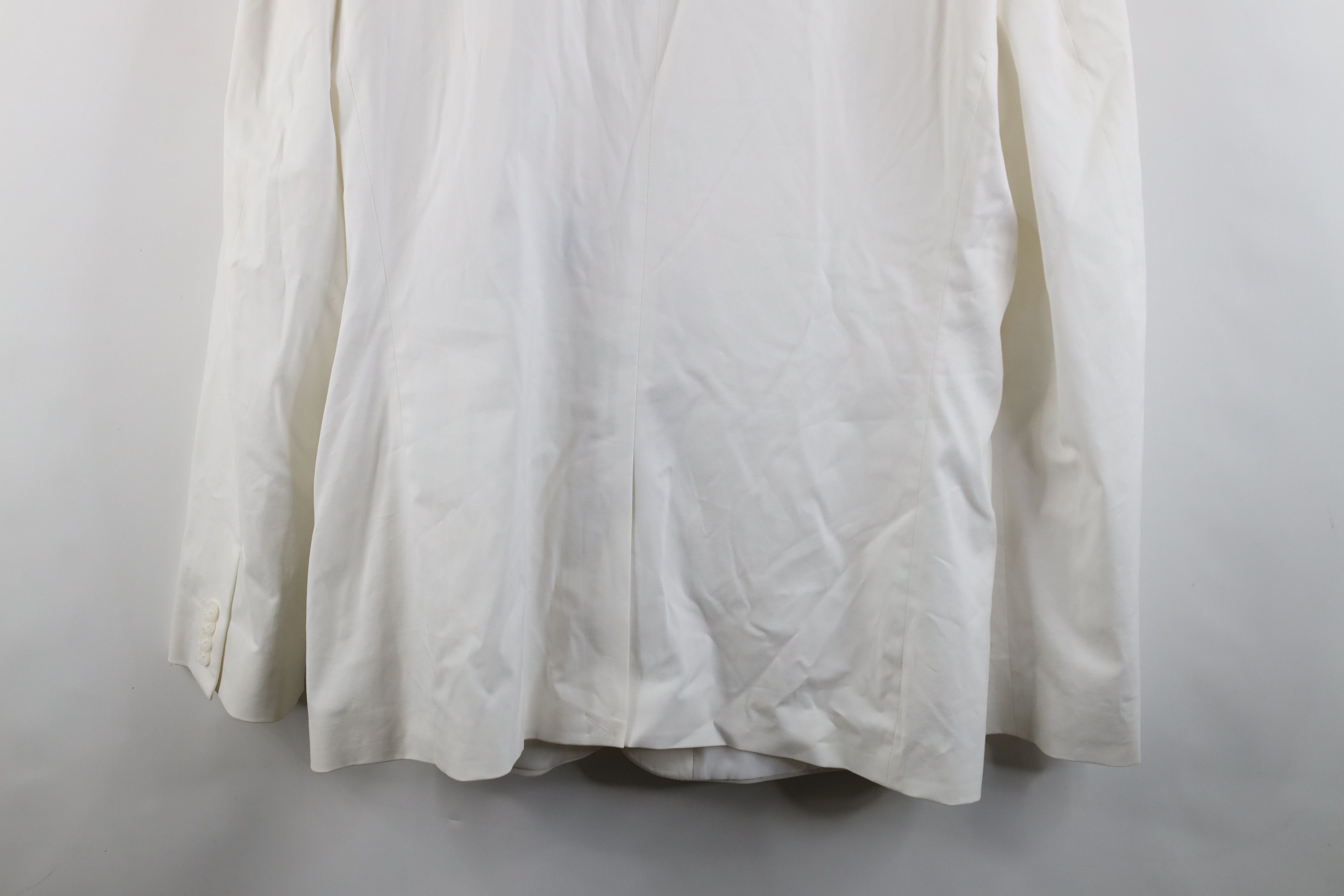 Express × Vintage Express One Button Wedding Tuxedo Suit Blazer Jacket White Size US XXL / EU 58 / 5 - 14 Thumbnail