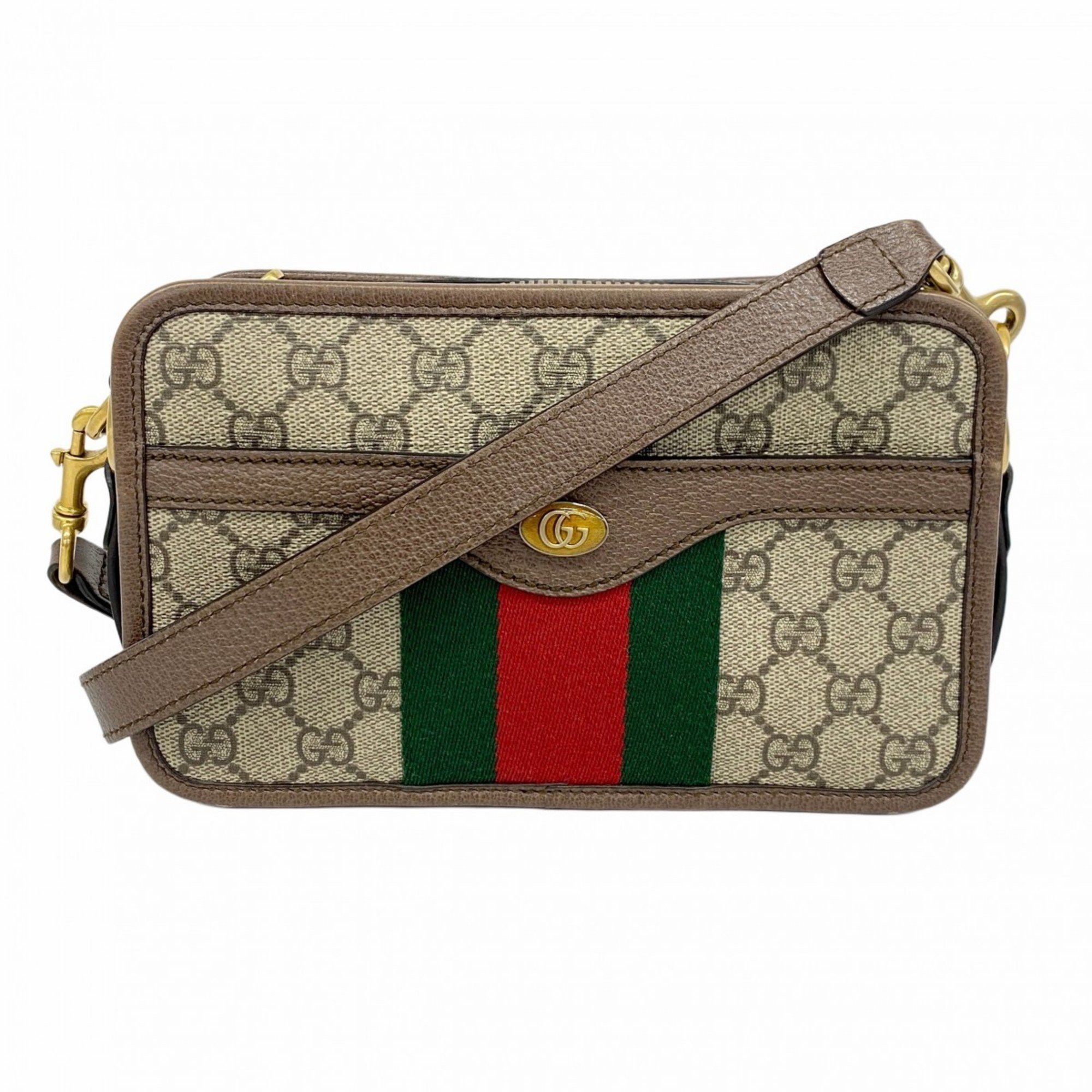 Gucci Shoulder Bag Ophidia 598130 Brown Women's