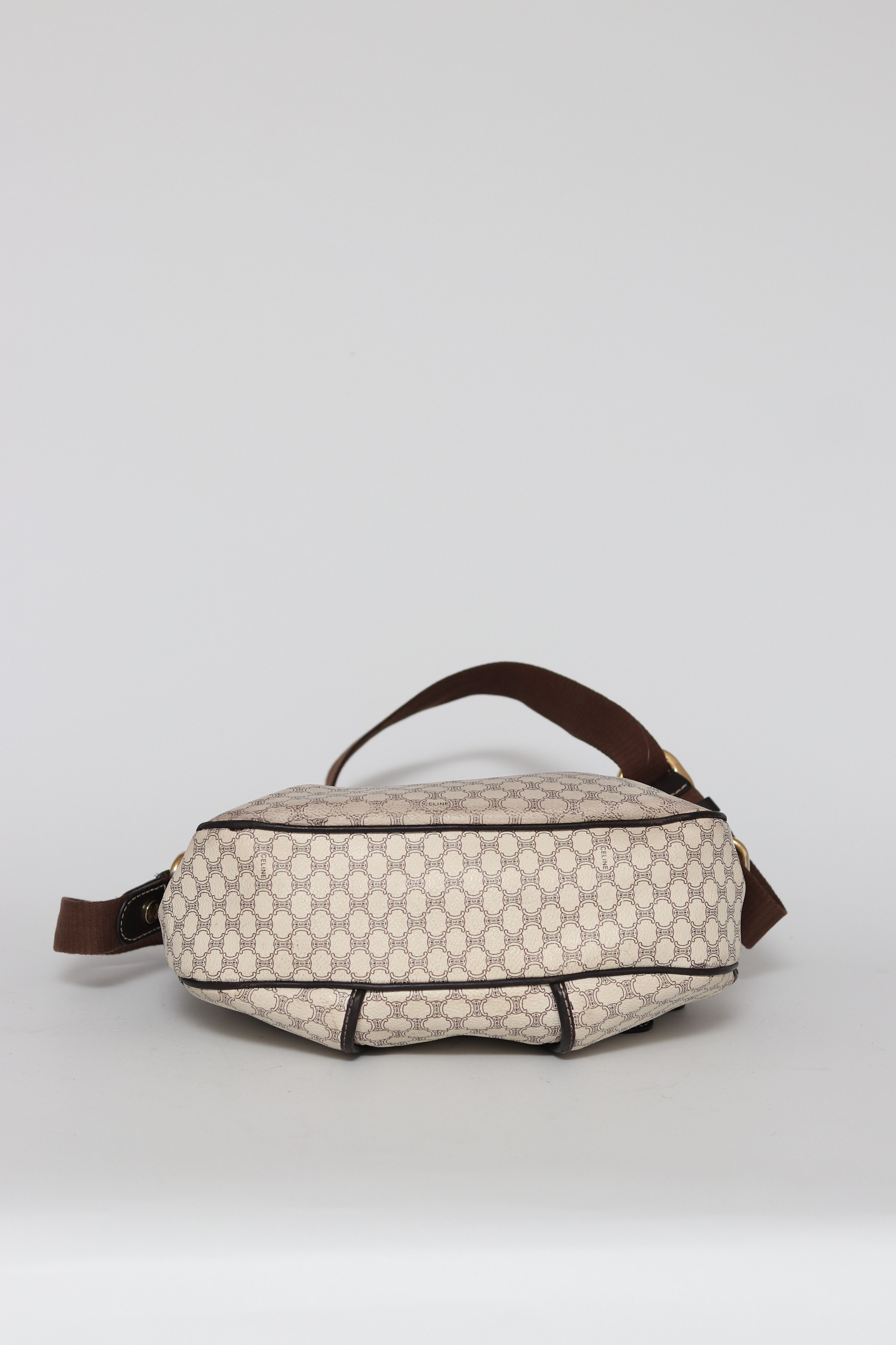 Celine × Vintage CELINE Macadam Canvas Shoulder Bag PVC White Size ONE SIZE - 3 Thumbnail