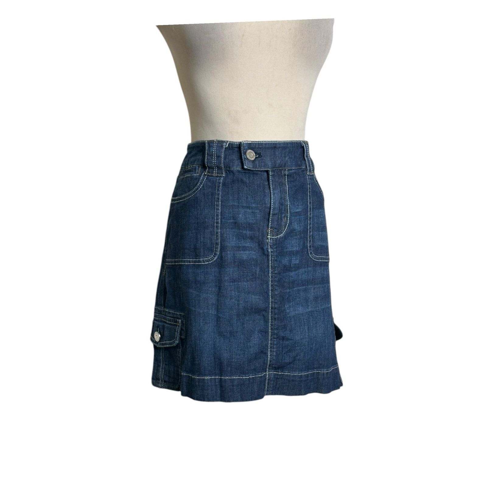 White House Black Market White House Black Market blue denim mini skirt size 4 Size 27" / US 4 / IT 40 - 11 Thumbnail