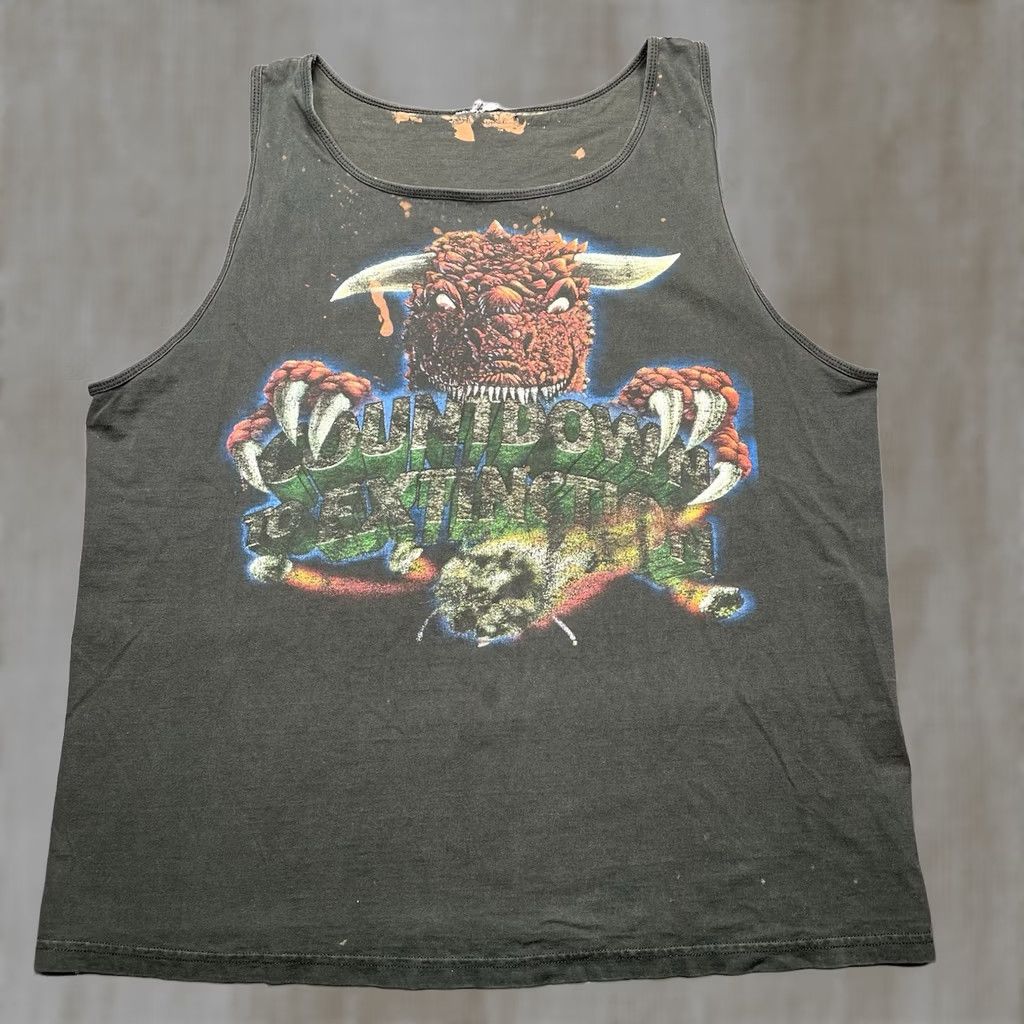 Disney VINTAGE Disney Walt Disney World Countdown To Extinction Tank Top Men’s XL 90s Mickey Mouse Black Cotton T-Shirt Unisex Adults 90s Logo Graphics Size US XL / EU 56 / 4 - 1 Thumbnail