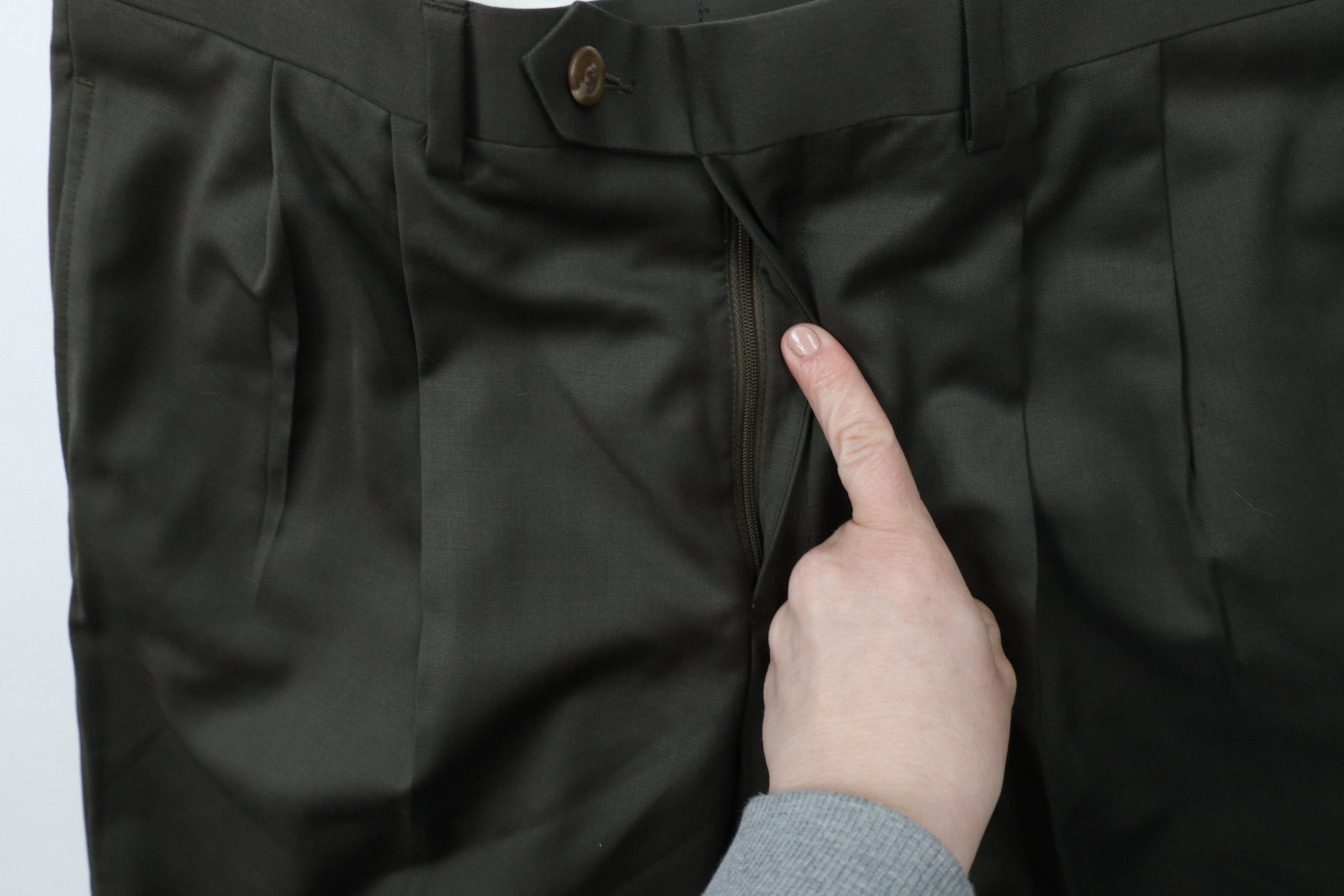 Ralph Lauren Vintage 90s Ralph Lauren Cashmere Wide Leg Chino Pants Green Size US 32 / EU 48 - 5 Thumbnail