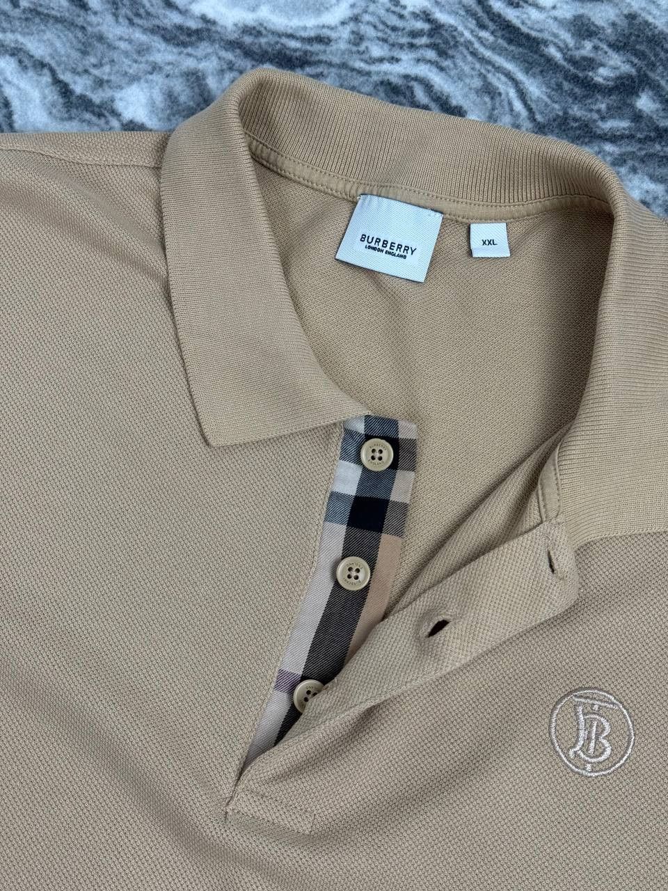 Burberry Burberry Logo-Embroidered Circle TB Polo Shirt Size US XXL / EU 58 / 5 - 8 Thumbnail