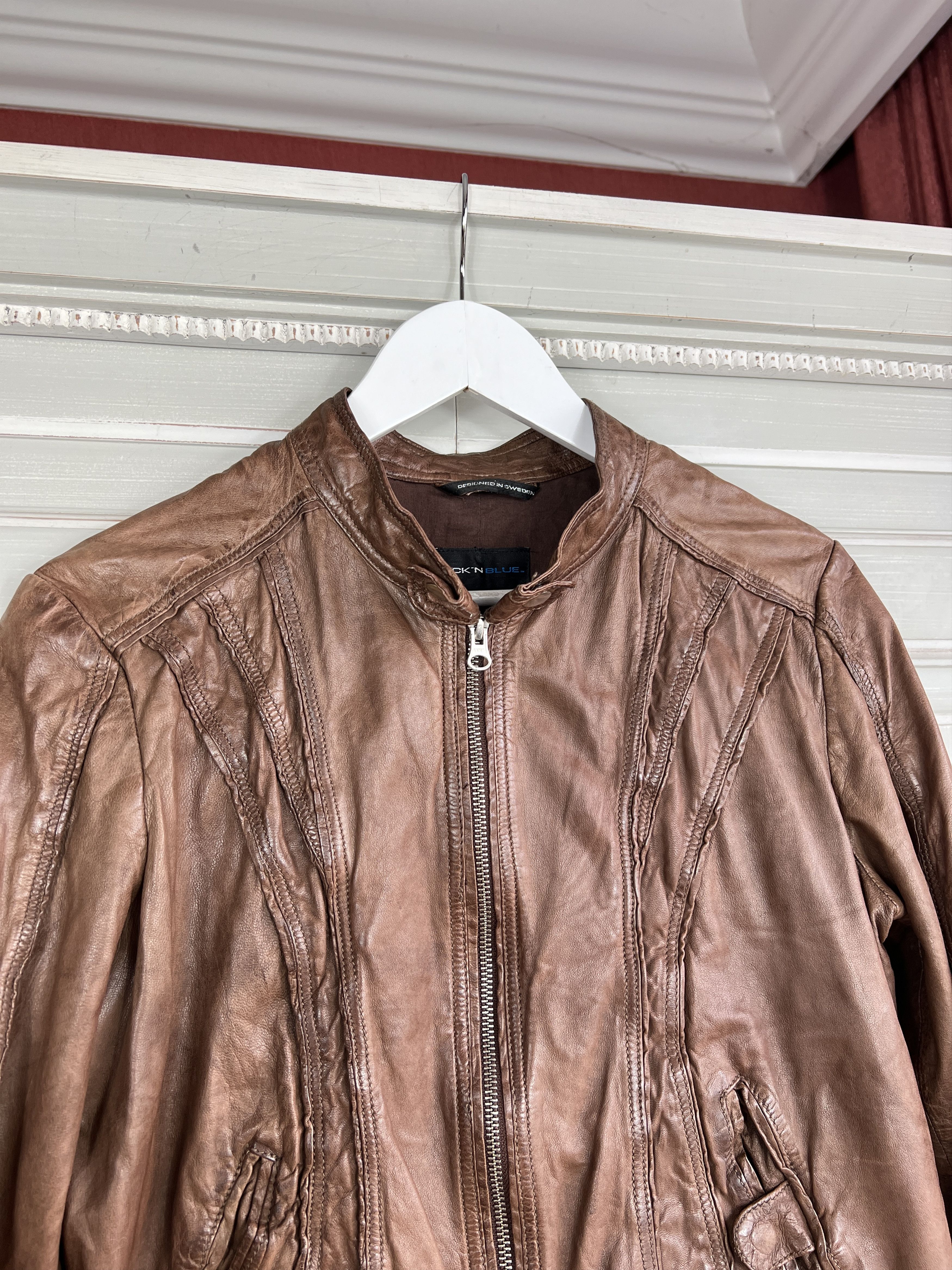 Japanese Brand VINTAGE JAPANESE CROPPED LEATHER JACKET LIKE YOHJI Size L / US 10 / IT 46 - 3 Thumbnail