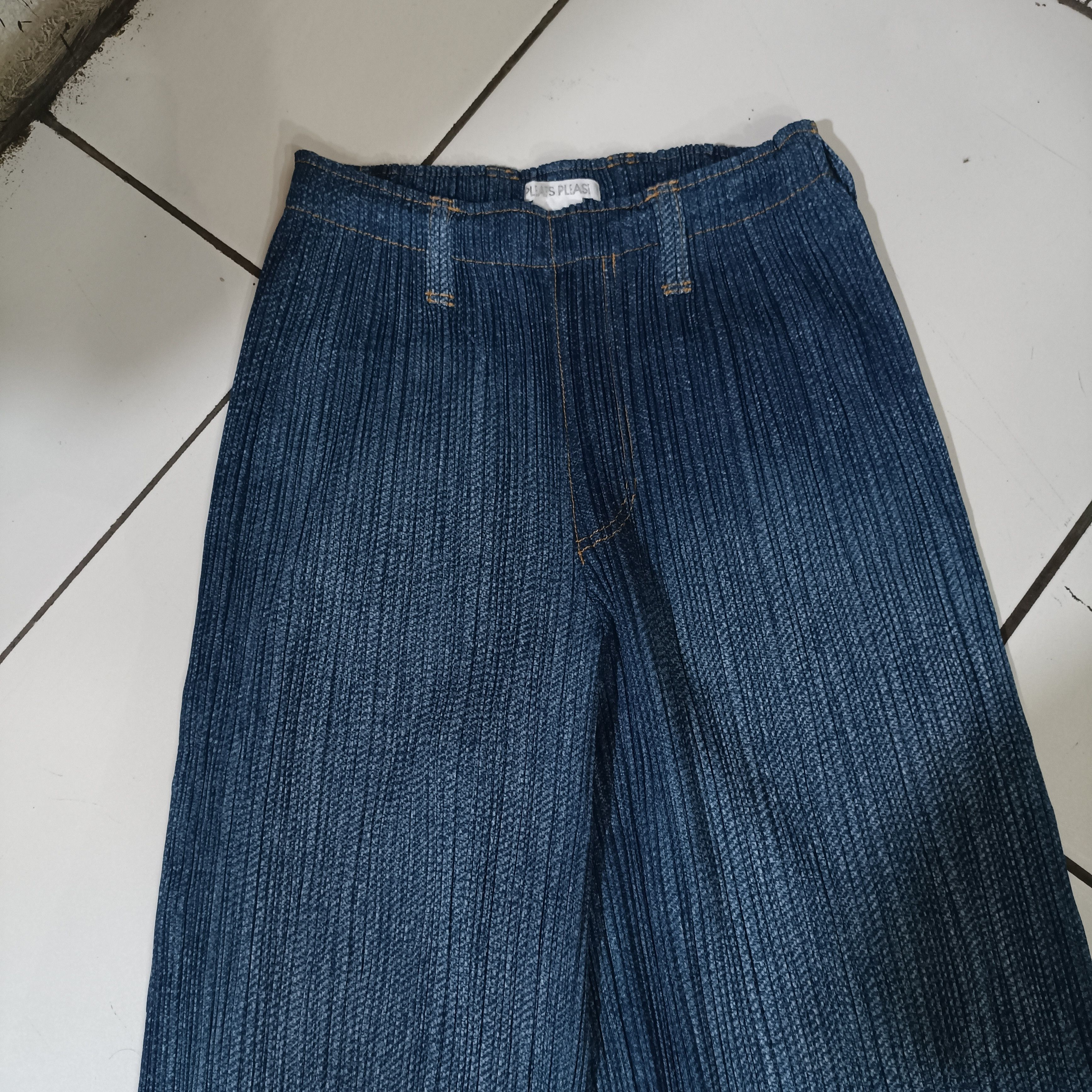 Pleats Please Issey Miyake Pleats Please Denim Flared Splatter Printed Size 29" - 6 Thumbnail