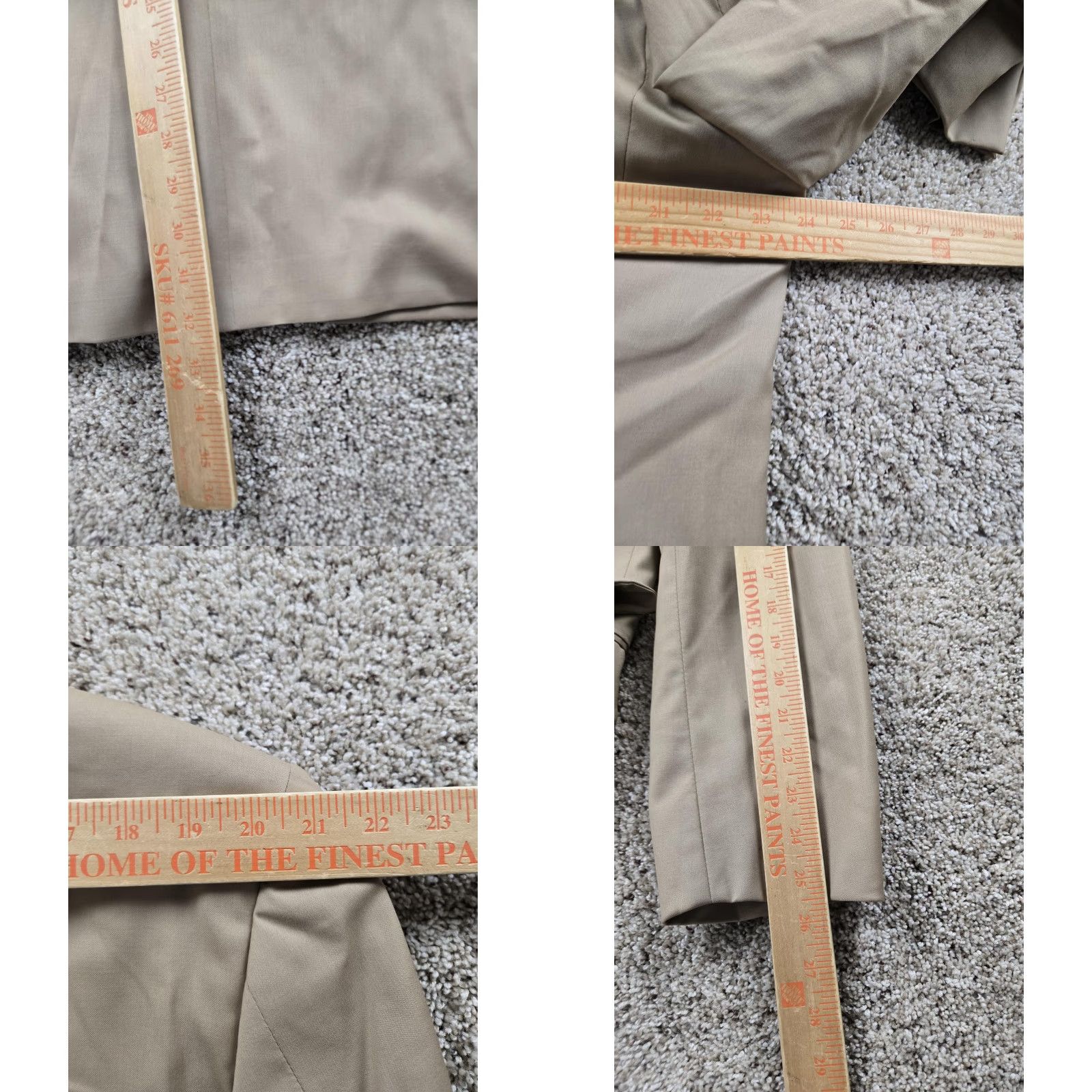 Loro Piana VINTAGE Urbis Blazer 46R Wool Double-Breasted Peak Lapel Gold Button Men’s Navy/Beige 2 Piece Black? Size 46R - 11 Thumbnail